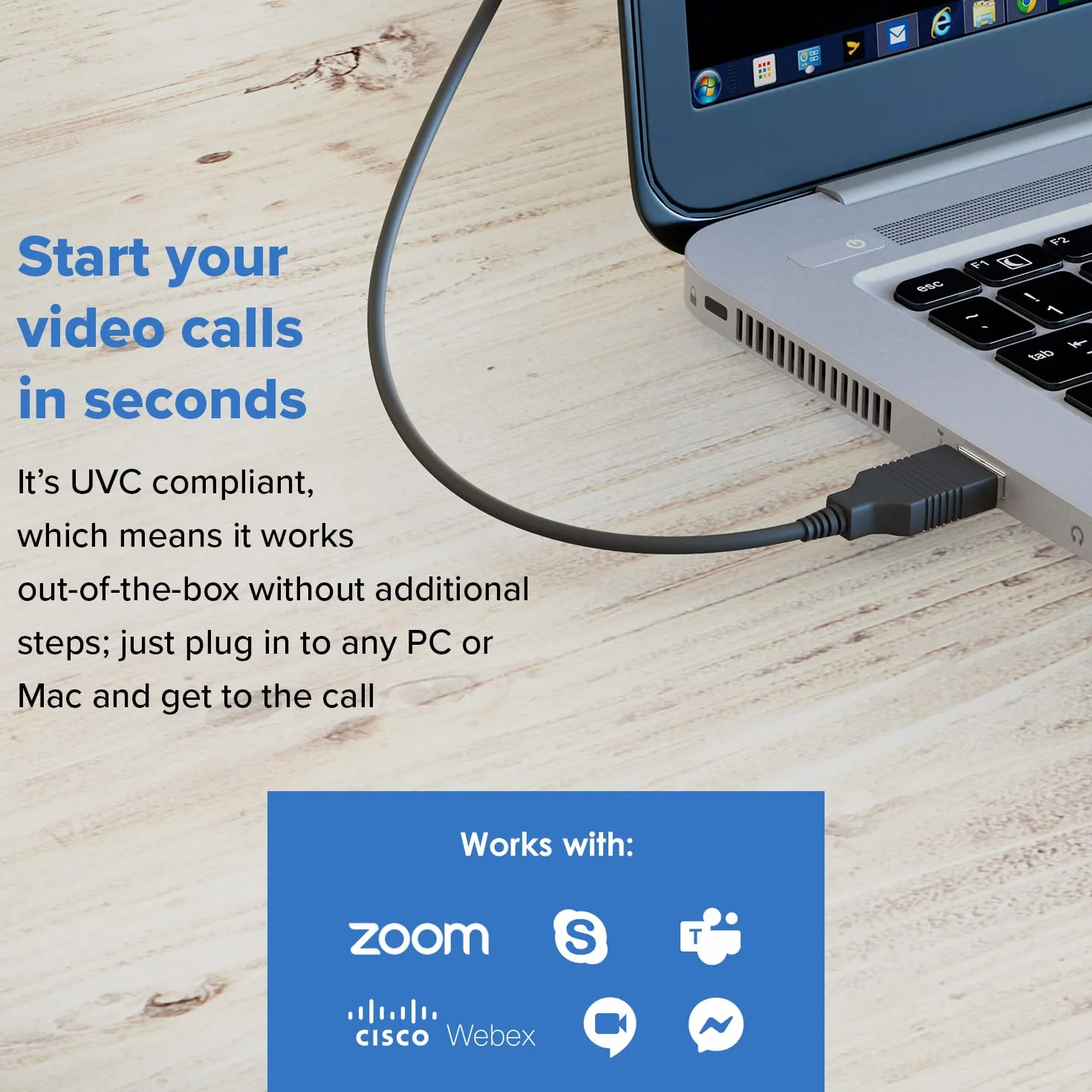 Creative Live! Cam SYNC V3 2K QHD USB Webcam con Zoom Digitale 4X e microfoni, HD 1080p, FOV Fino a 95°, copriobiettivo per la Privacy, per PC e Mac