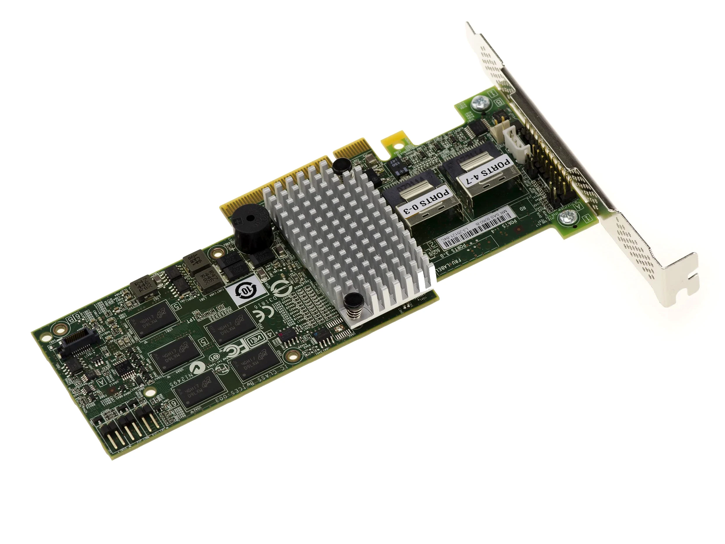 KALEA-INFORMATIQUE Scheda controller PCIe 3.0 SAS 6GB 8 porte. Modello LSI 9260-8i con Raid 0 1 5 6 10 50 60 e 512 MB di cache DDRII.