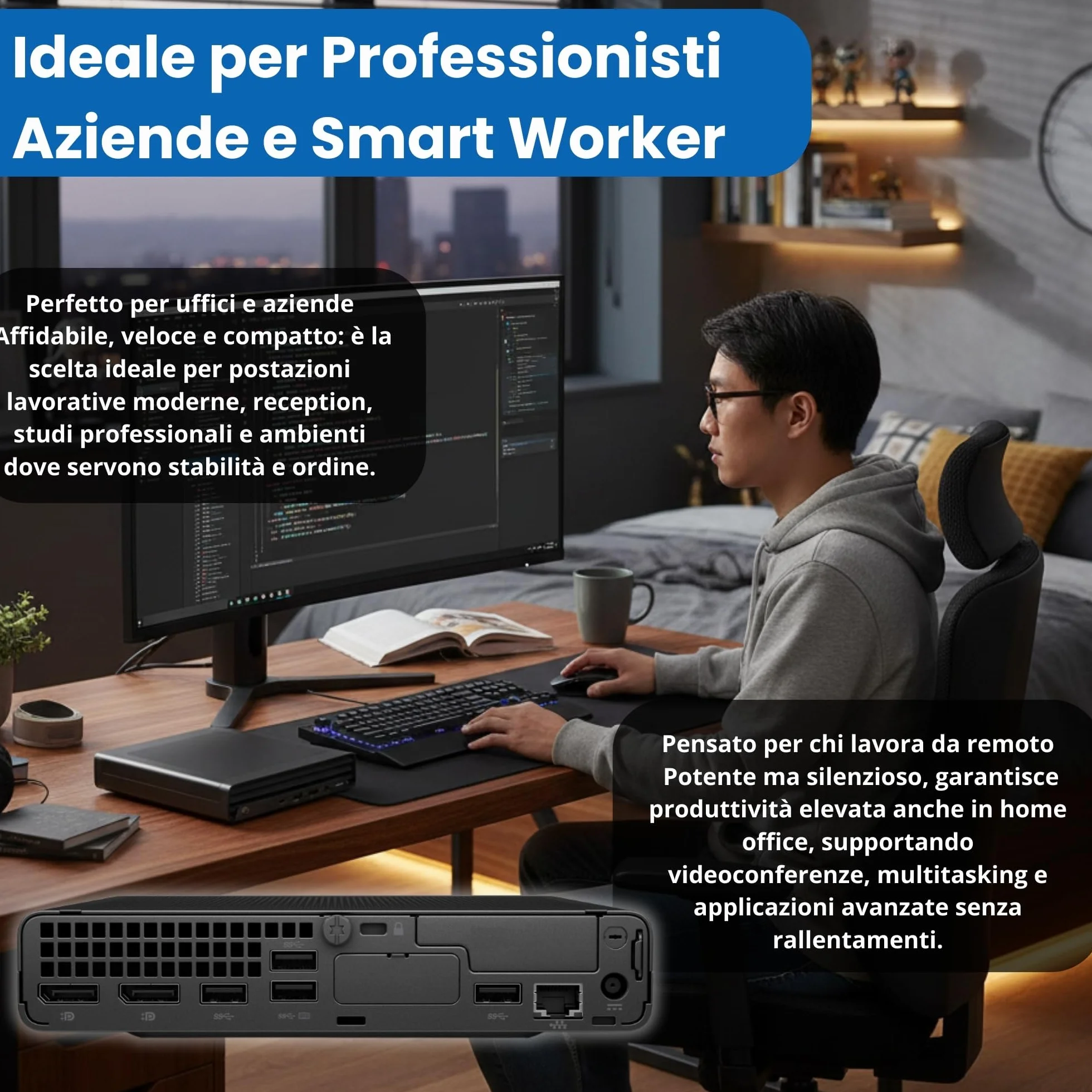 HP EliteDesk 800 G6 Intel i5 16GB RAM 512GB SSD Windows 11 Pro USB 3.0 WLAN