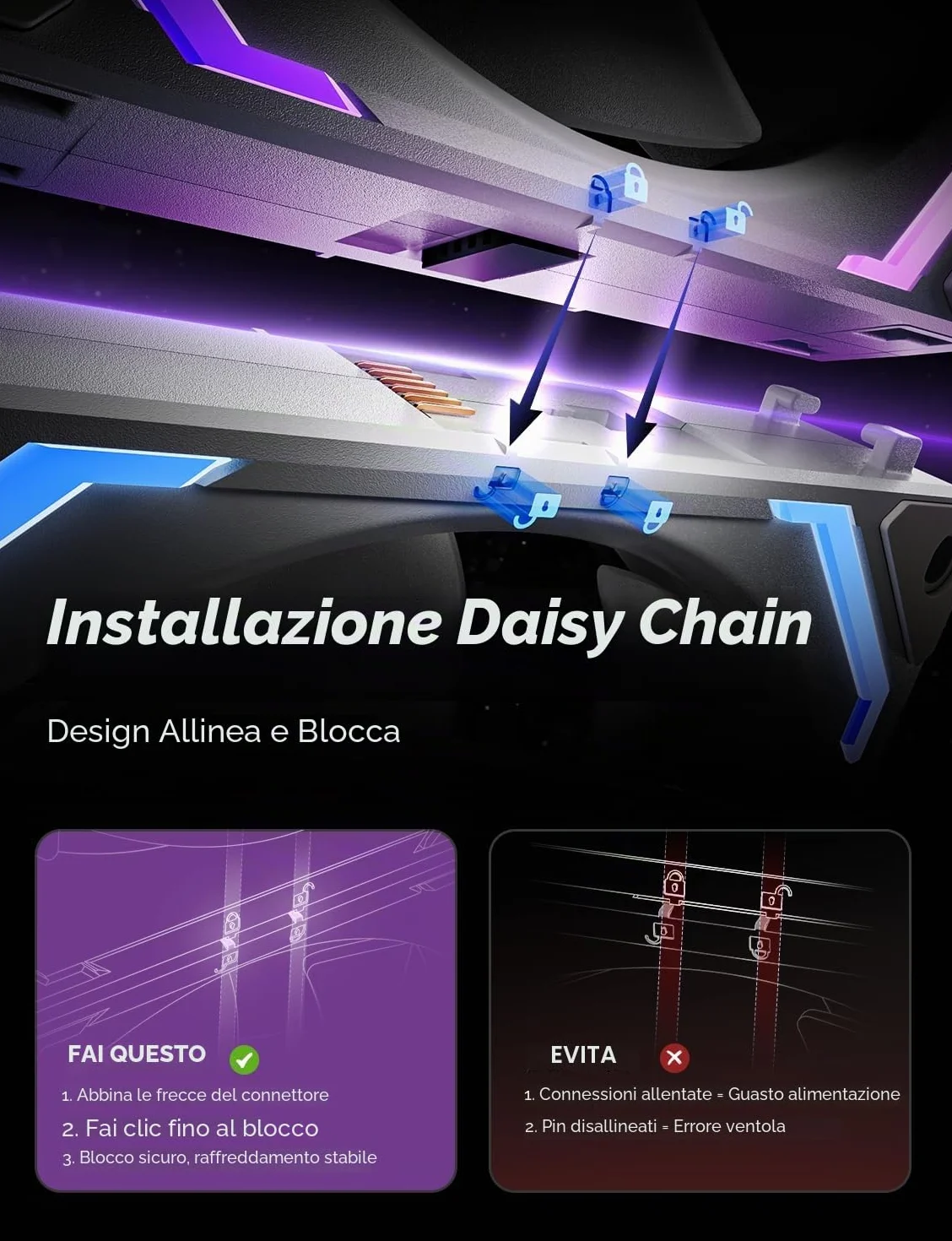 AsiaHorse COSMIQ - Ventola per PC RGB da 120 mm, 3 pezzi, ARGB Daisy Chain PC Ventola [Infinity Mirror] [FDB] 2000 RPM/68,5 CFM/24 LEDS 4 pin PWN & 5V 3Pin ARGB con controller. Bianco