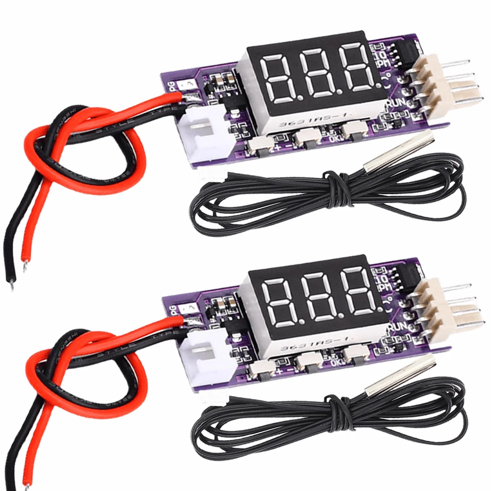 2 moduli PWM Fan Speed Control, DC 12 V, 3 A, 4 fili, controllo ventola con sonde, controller PWM, regolatore automatico della temperatura, sensore NTC, modulo di controllo della velocità della