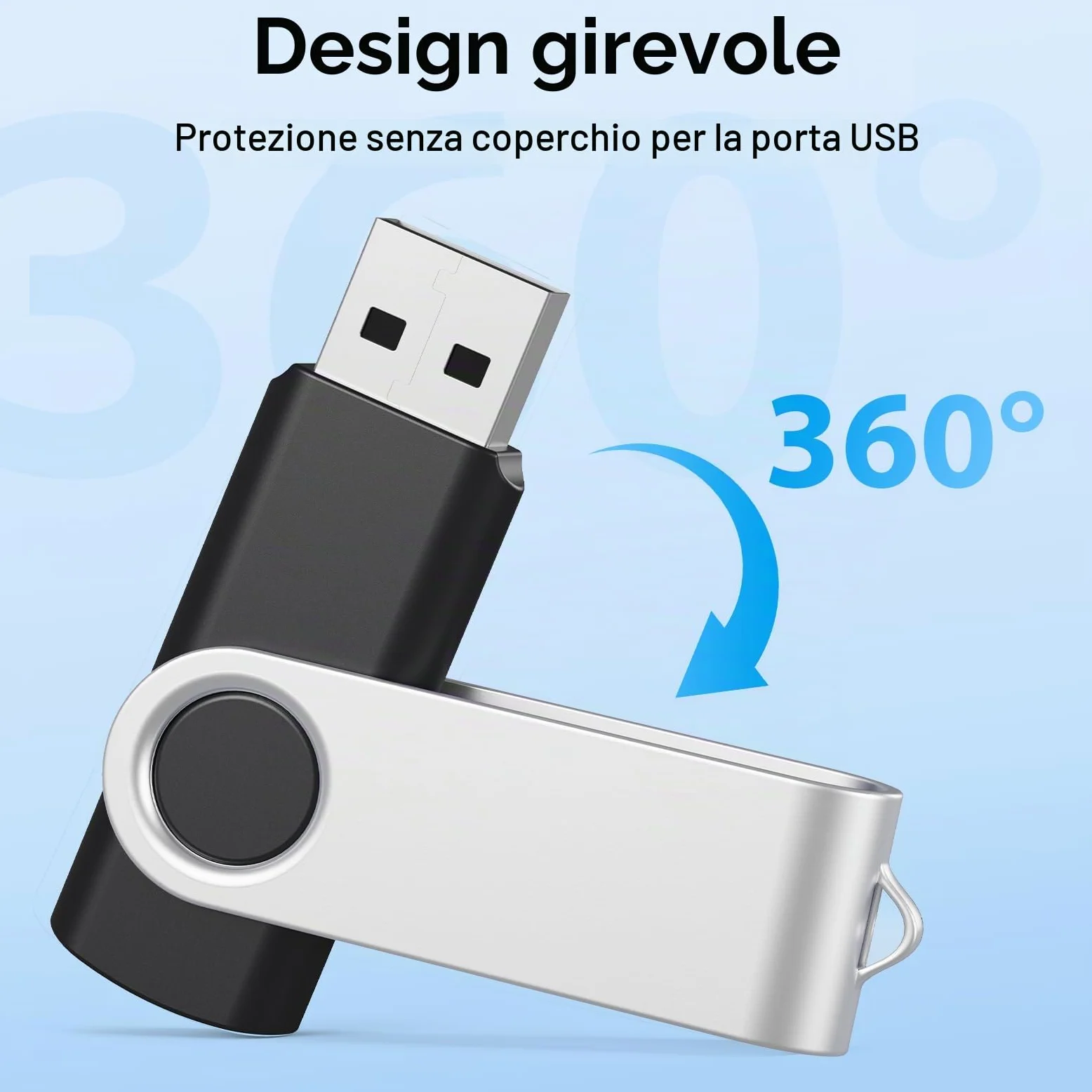Uflatek Chiavette USB 16GB 10 Pezzi, USB 2.0 Pendrive 16GB, Memoria USB con Design Rotante, Chiavetta USB per PC Laptop TV, Multicolore