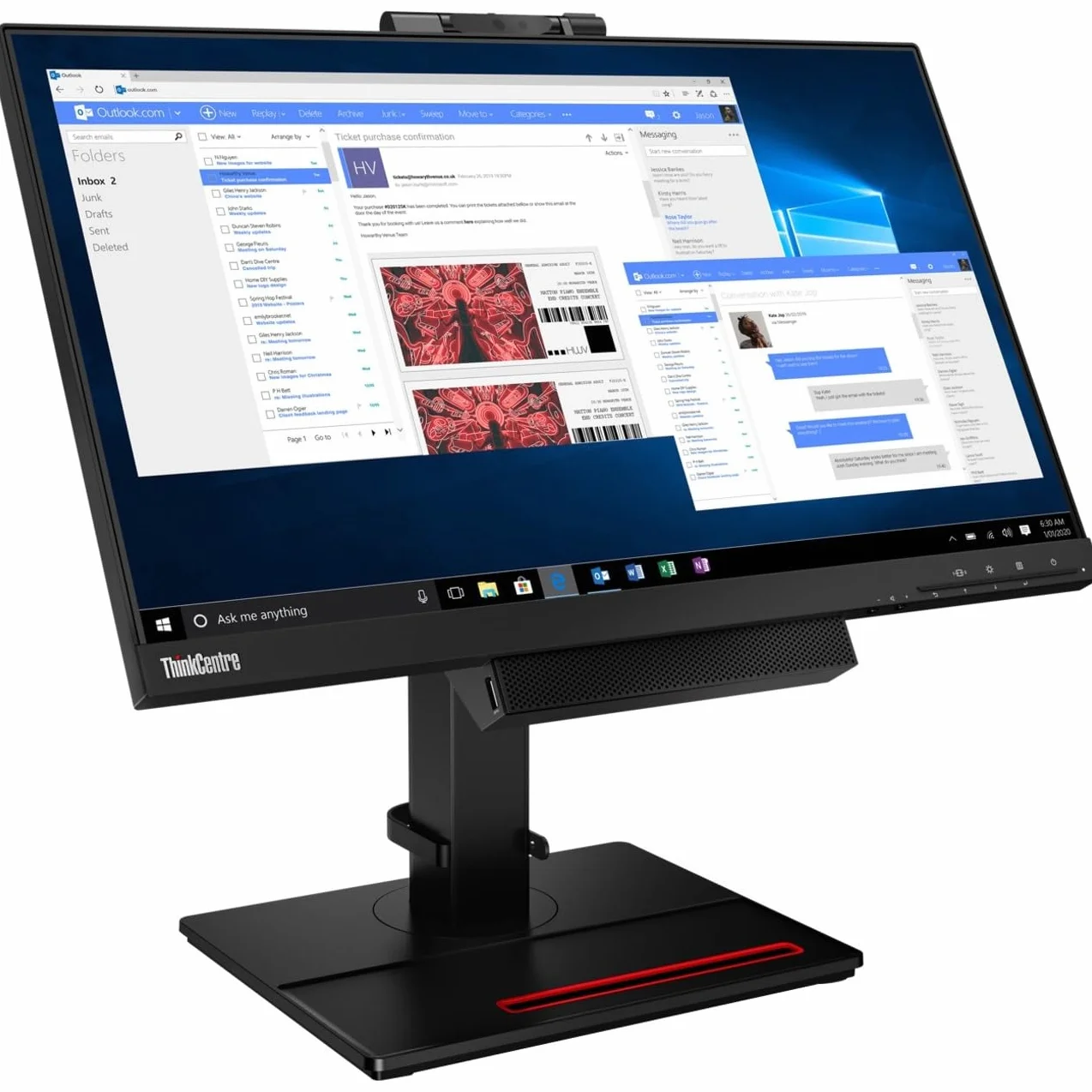 Lenovo ThinkCentre TIO 22" Gen4 M920q Tiny Core i5-8400T 16GB RAM 512GB SSD Win 11 All-in-One PC (Ricondizionato)