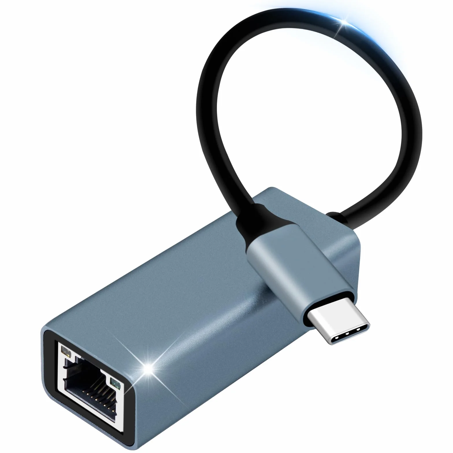 YIIFELL Adattatore USB C a Ethernet, 1000 Mbps LAN, RJ45, compatibile iPhone 15 Pro, iPad Pro, MacBook Pro, Galaxy S24