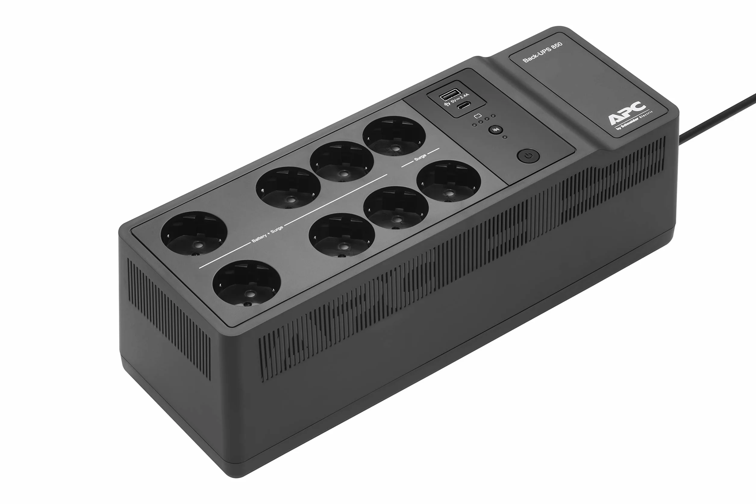 APC by Schneider Electric Back-UPS ES BE850G2 UPS 850VA 520W 8 Outlets USB Black