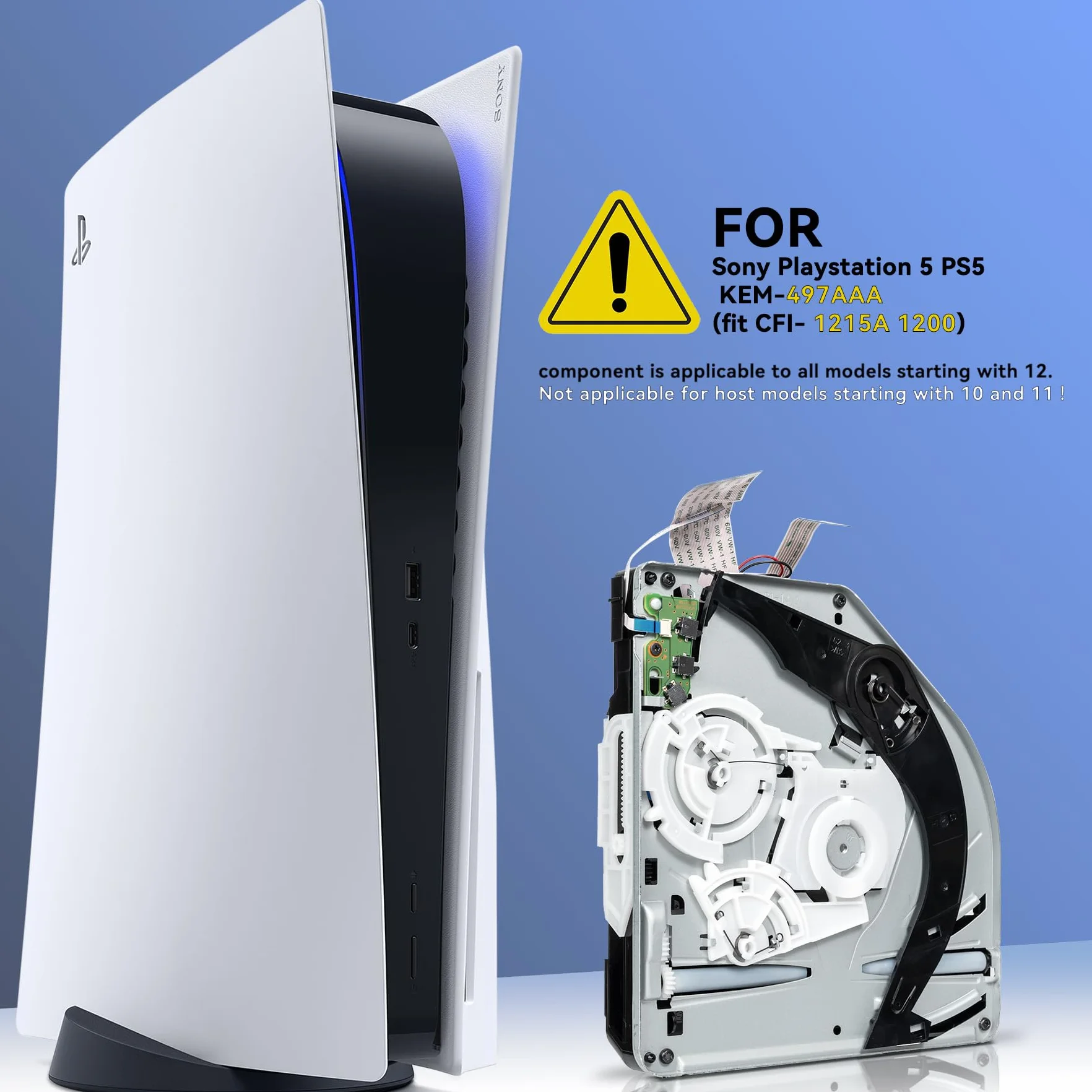 Modulo connettore di ricambio per lettore Blu-Ray DVD ottico per Sony PlayStation 5 PS5 KEM-497AAA (compatibile con CFI- 1215A 1200)