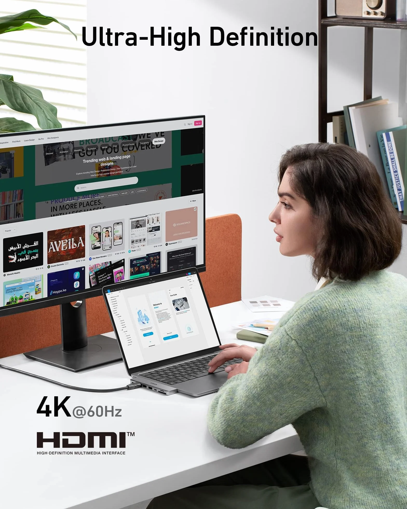 Anker 547 Hub USB C 7 in 2, Compatibile con Porta USB C Thunderbolt 4, HDMI 4K, Type C e 2 Porte Dati USB A per MacBook Pro 13 Pollici, MacBook Air M1/ M2 e Altro