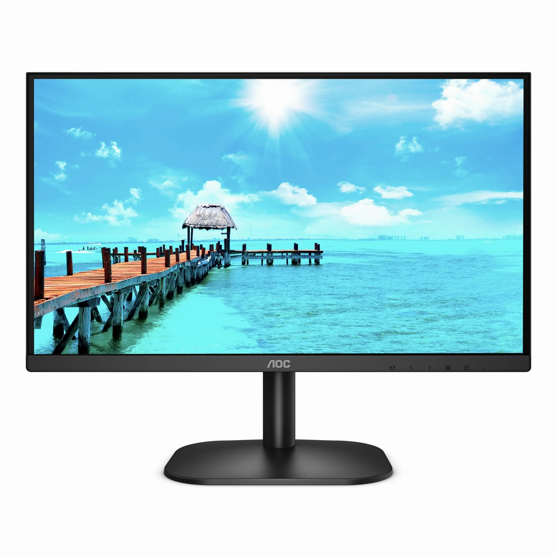 AOC Monitor Italia 24B2XH LED da 23.8" IPS, FHD, 1920 x 1080, 75 Kz, VGA, HDMI, Nero, 24 inch FHD IPS 75Hz, HDMI - VGA, No Speakers