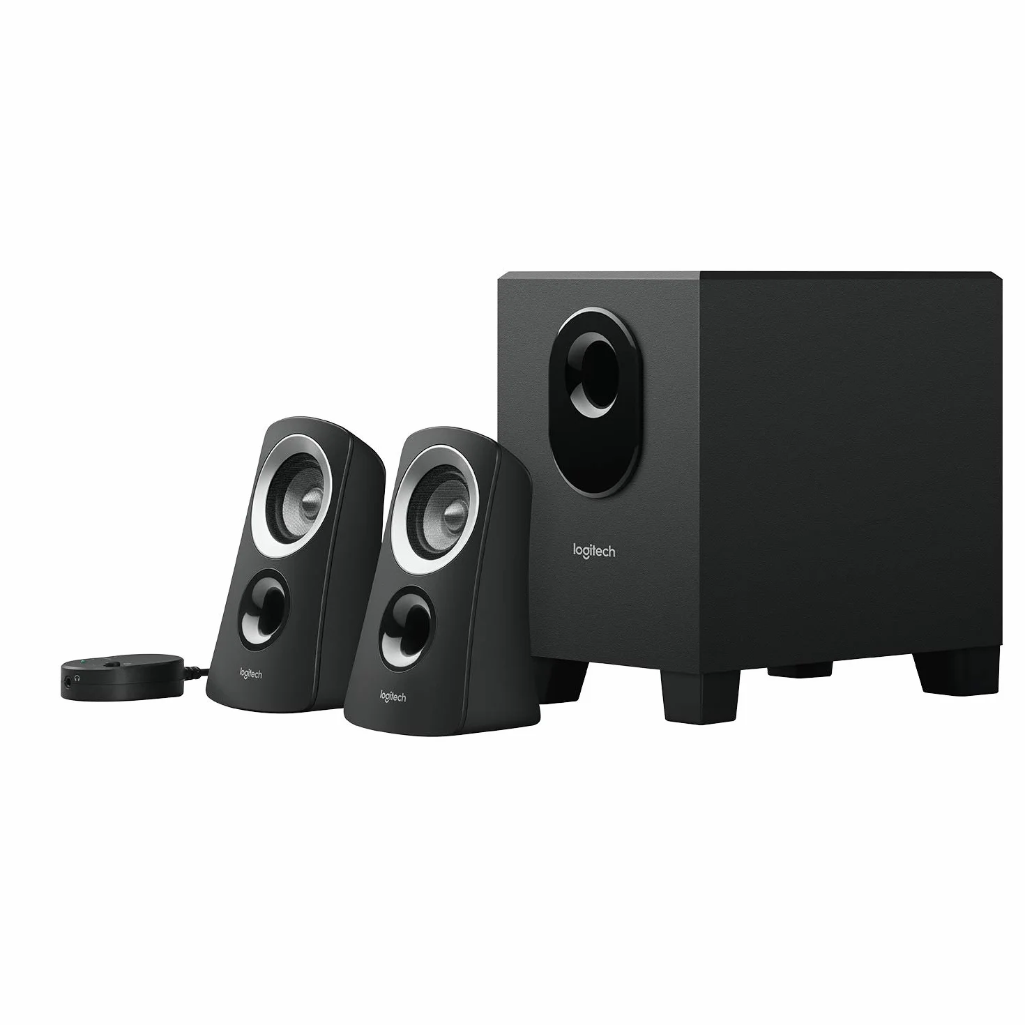 Logitech Z313 2.1 Sistema di Altoparlanti Multimediali con Subwoofer, Audio Full Range, 50 Watt, Bassi Potenti, Ingressi Audio Bluetooth e 3,5 mm, ‎Presa EU/IT, PC/PS4/Xbox/TV/Smartphone/Tablet - Nero