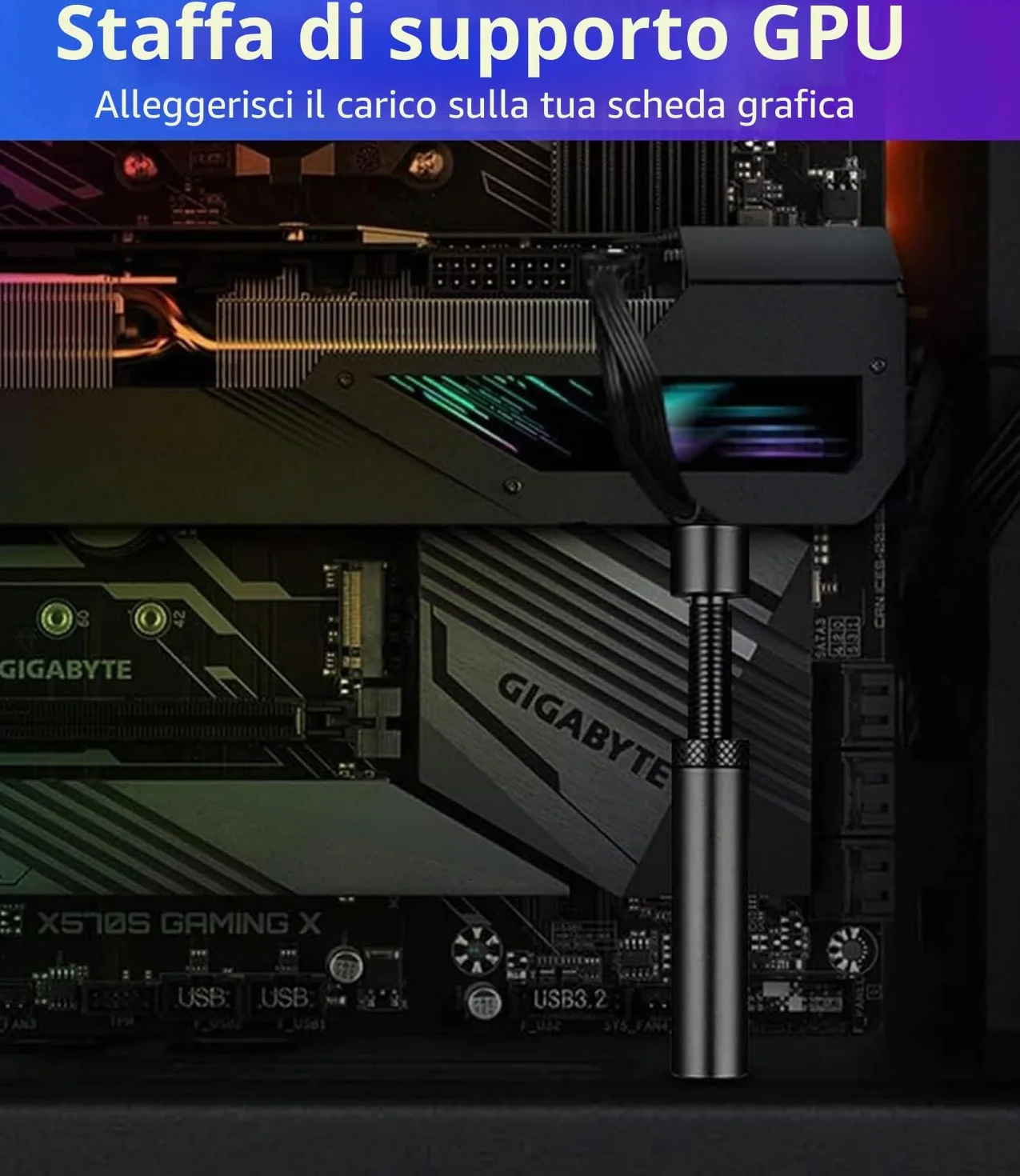 Supporto Scheda Grafica GPU, Supporto Scheda Video, Supporto GPU, M(50mm-80mm)