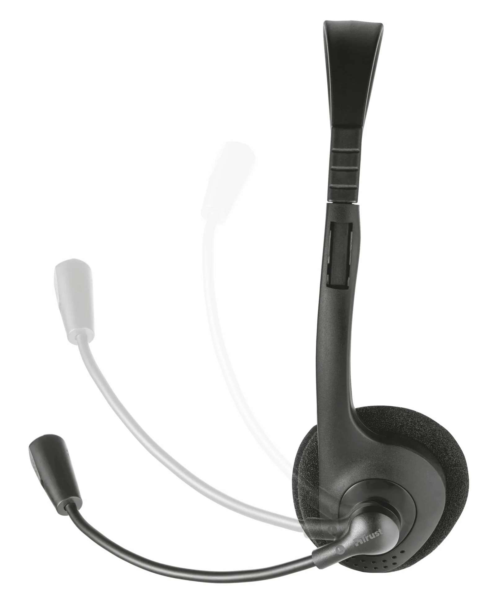 Trust Primo Cuffie con Microfono Leggere, Connessione 3,5 mm, Cavo 1,8 m, Auricolari con Filo, Headphones Cablato per PC, Computer, Portatile, Laptop, Macbook, Ufficio, Teams, Skype, Zoom - Nero
