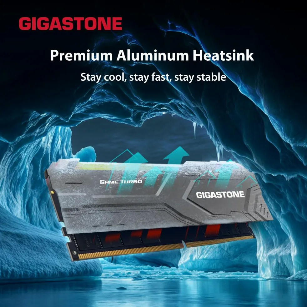 【RGB DDR5 RAM】 GIGASTONE Game Turbo 32GB Kit(2x16GB) DDR5 6400MHz PC5-51200 CL 40-40-40-84 Intel XMP 3.0 AMD Expo 1.35V UDIMM 288pin Non bufferizzata Rosso Non ECC Memoria ad alte prestazioni per PC