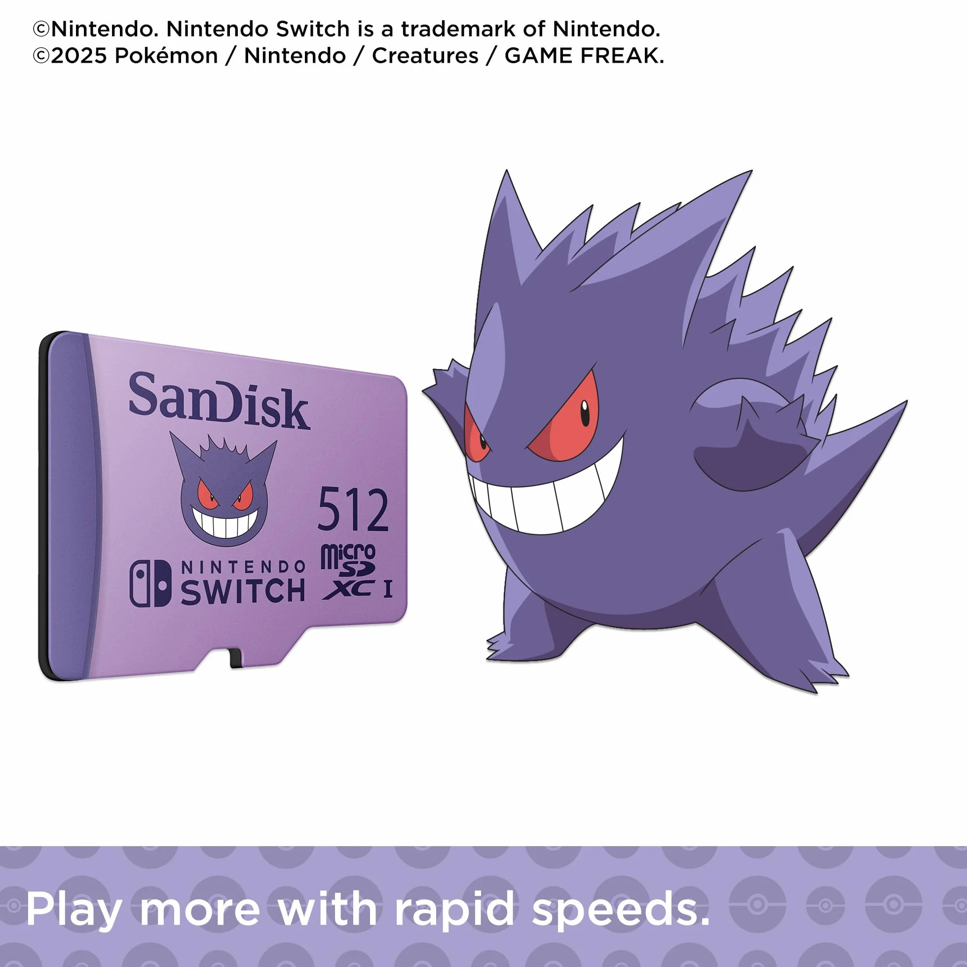 Carte mémoire micro SD Sandisk Nintendo Switch System Pokemon 512Go