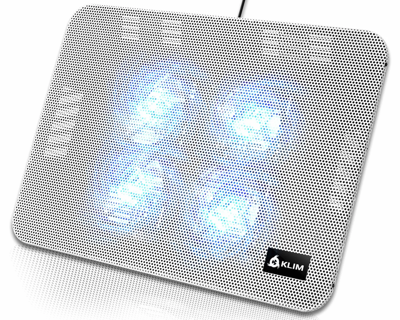 KLIM Serenity + Base di raffreddamento per PC Portatili da 11" a 15.6" + Perfetta per Laptop di Piccole e Medie dimensioni + Stabile con Robusta Griglia Metallica + NOVITÀ Versione (Bianca)