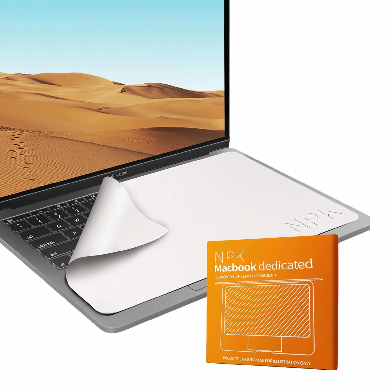 Pellicola protettiva per tastiera e schermo, set di protezione per tastiere e display di laptop - Panno in microfibra (34 x 22,5 cm) per MacBook Pro da 15 e 16 pollici, Dell XPS,HP Envy e altri