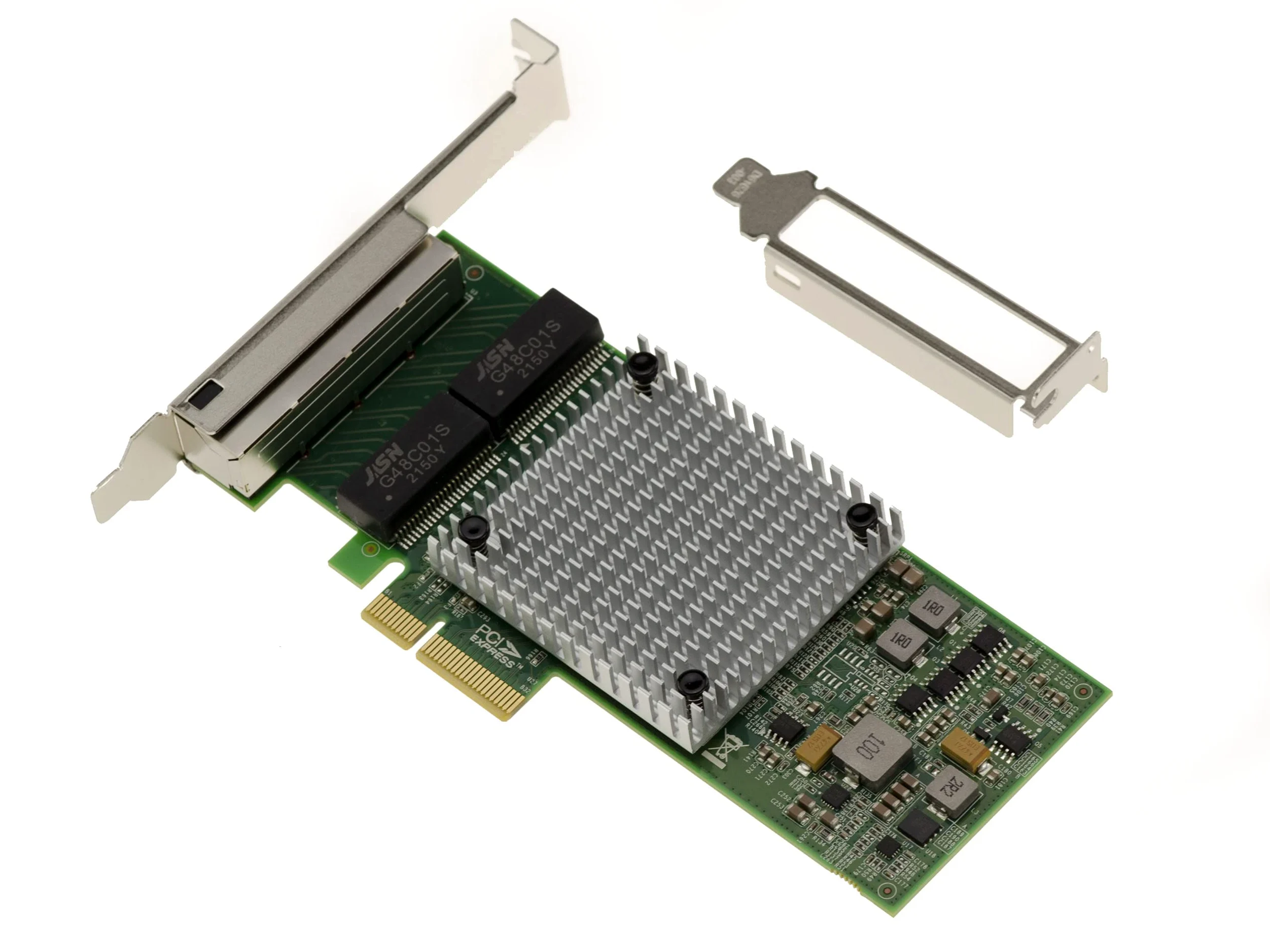 KALEA-INFORMATIQUE Scheda controller di rete PCIe x4 a 4 porte Gigabit LAN RJ45 Ethernet 10 100 1000 1G - Chipset doppio I350AM2 NIC