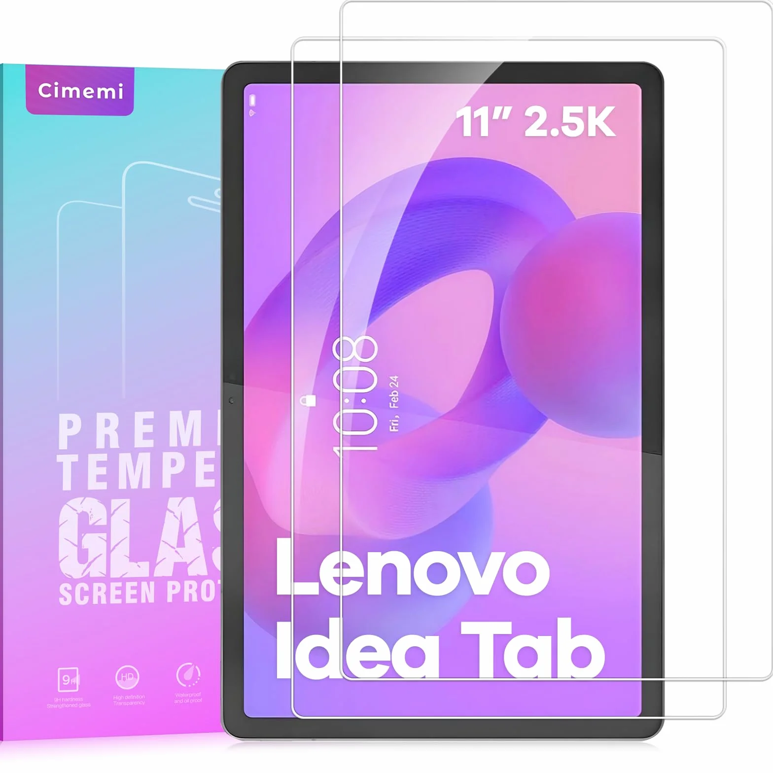 Pellicola in Vetro Temperato 9H per Lenovo Idea Tab 11" 2025, Antigraffio HD-Clear, 2 Pezzi