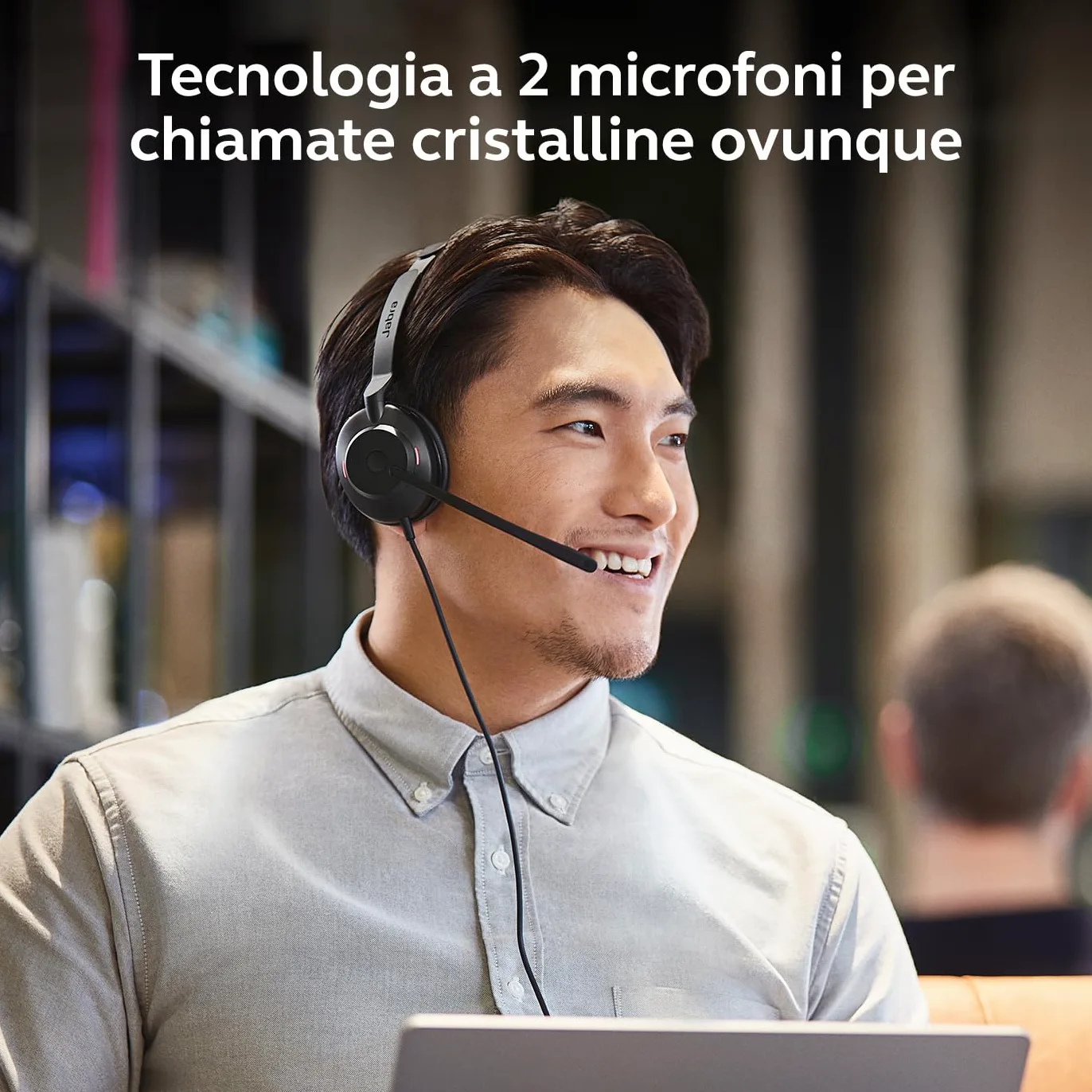 Jabra Evolve2 30 SE – USB-A/USB-C – Mono auricolare con filo certificato per Microsoft Teams