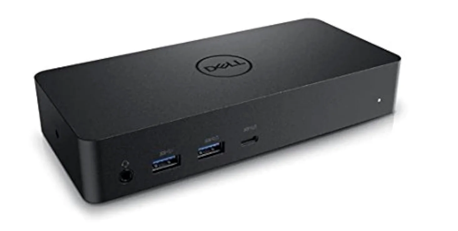 Dell Dock station tripla USB-C D6000, fino a tre display 4K intermedi, UHD 5K, USB 3.0, Gigabit Ethernet, adattatore CA da 130 Watt, ricarica fino a 65 W per laptop 452-Bcyt (ricondizionato)