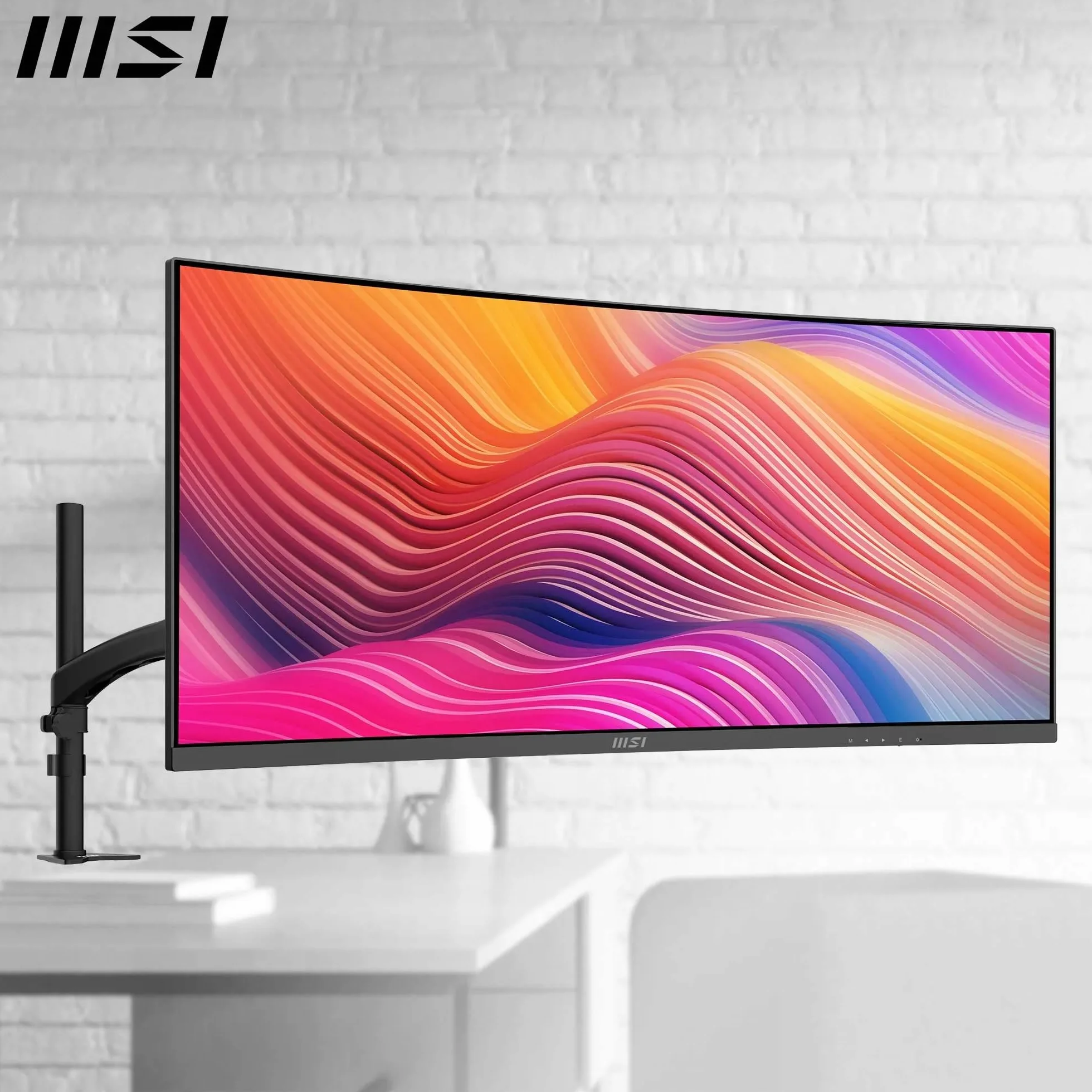 msi Modern MD342CQP Monitor Curvo 34” UWQHD 1500R – Pannello VA 3440 x 1440, KVM, PIP/PBP, Ampia gamma colori, Altoparlanti integrati, Regolazione in 3 direzioni – HDMI 2.0b, DisplayPort 1.4a