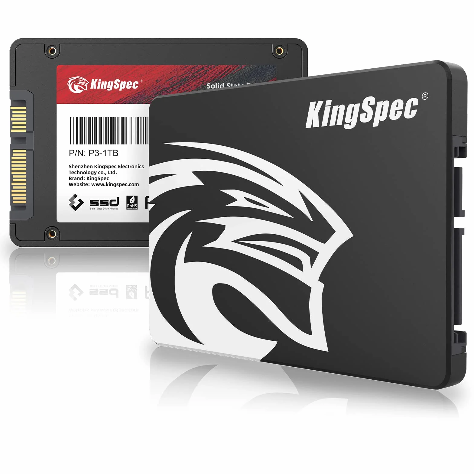 KingSpec 1TB SSD SATA III 6Gb/s 2.5" Unità a stato solido 3D NAND Interno 550MB/sec