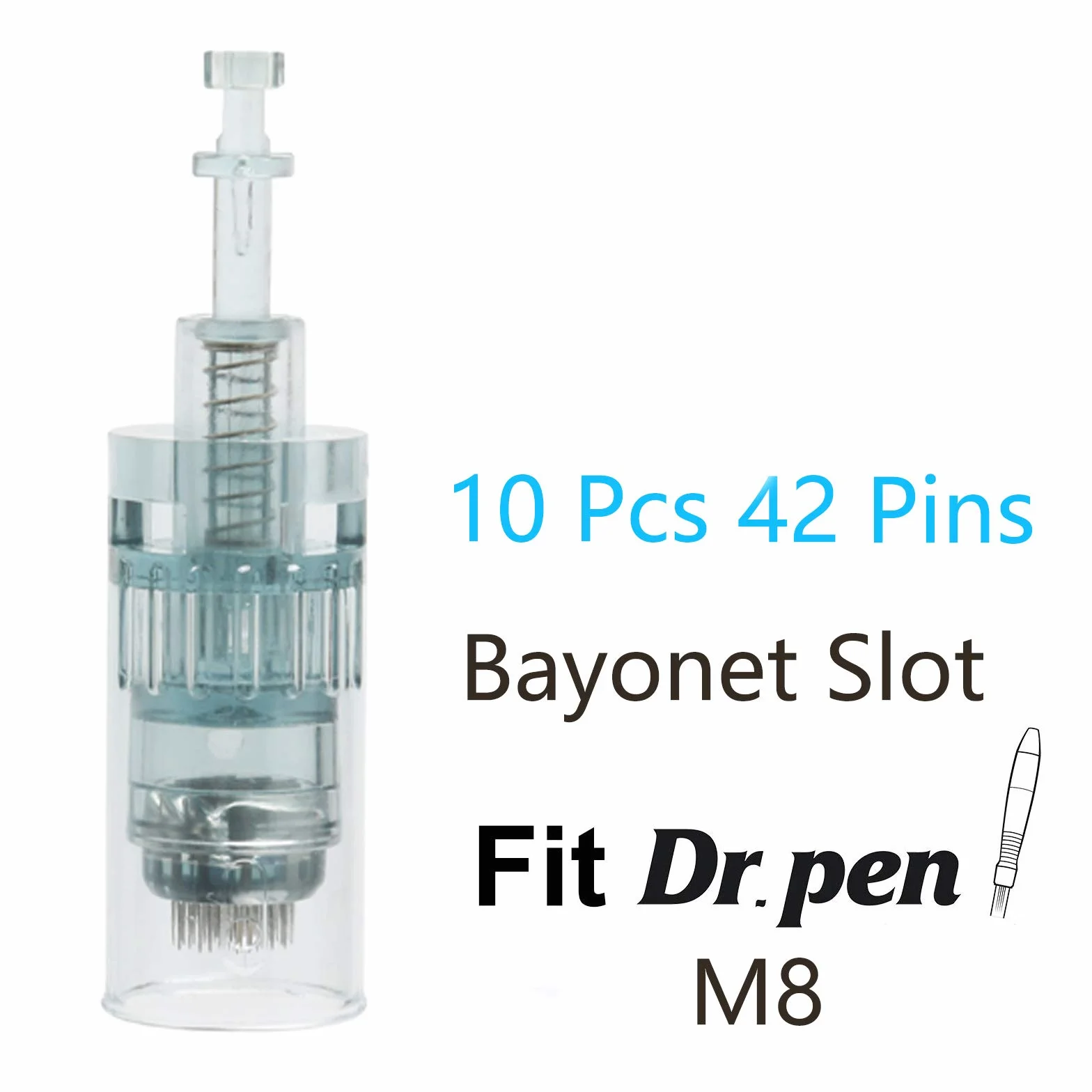 Dr.pen Ultima M8 / M7S Cartucce per Penna a Microneedling 42 Aghi, Le Cartucce Originali Autentiche di Ricambio, Compatibili con Angel Kiss M8 PRO Derma Pen, 10 Pezzi/Confezione