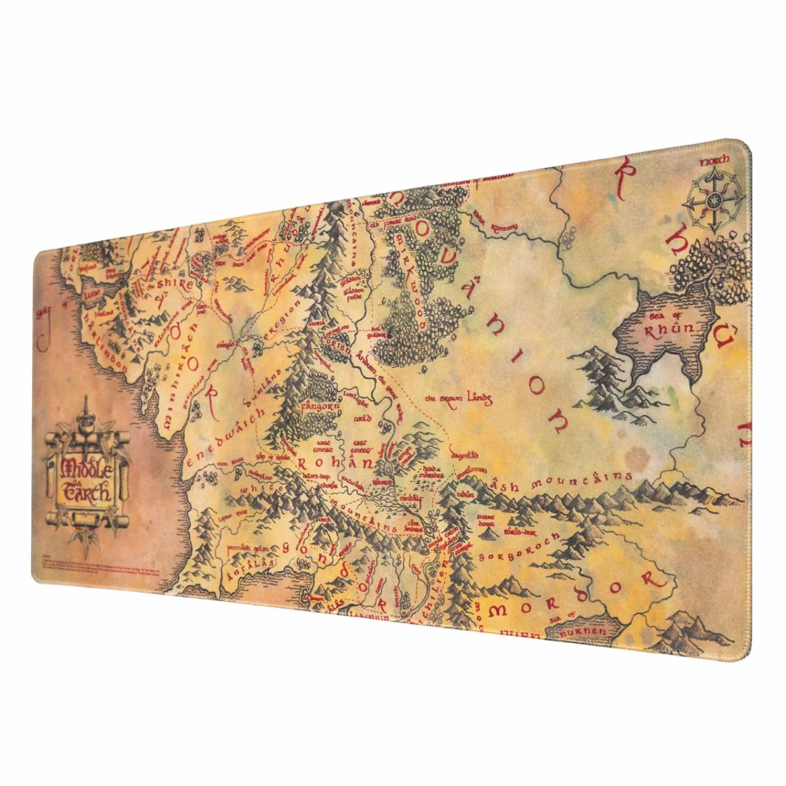 Grupo Erik Tappetino Mouse XXL Il Segnore degli Anelli Gadget Antiscivolo 80x35 cm