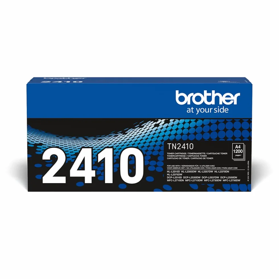 Brother TN2410| Toner Originale|Capacità Standard| 1200 pag|per Stampanti MFCL2710DW/MFCL2710DN/MFCL2730DW/MFCL2750DW/DCPL2510D/DCPL2550DN/HLL2310D/HLL2350DW/HLL2370DN/HLL2375DW| Colore Nero