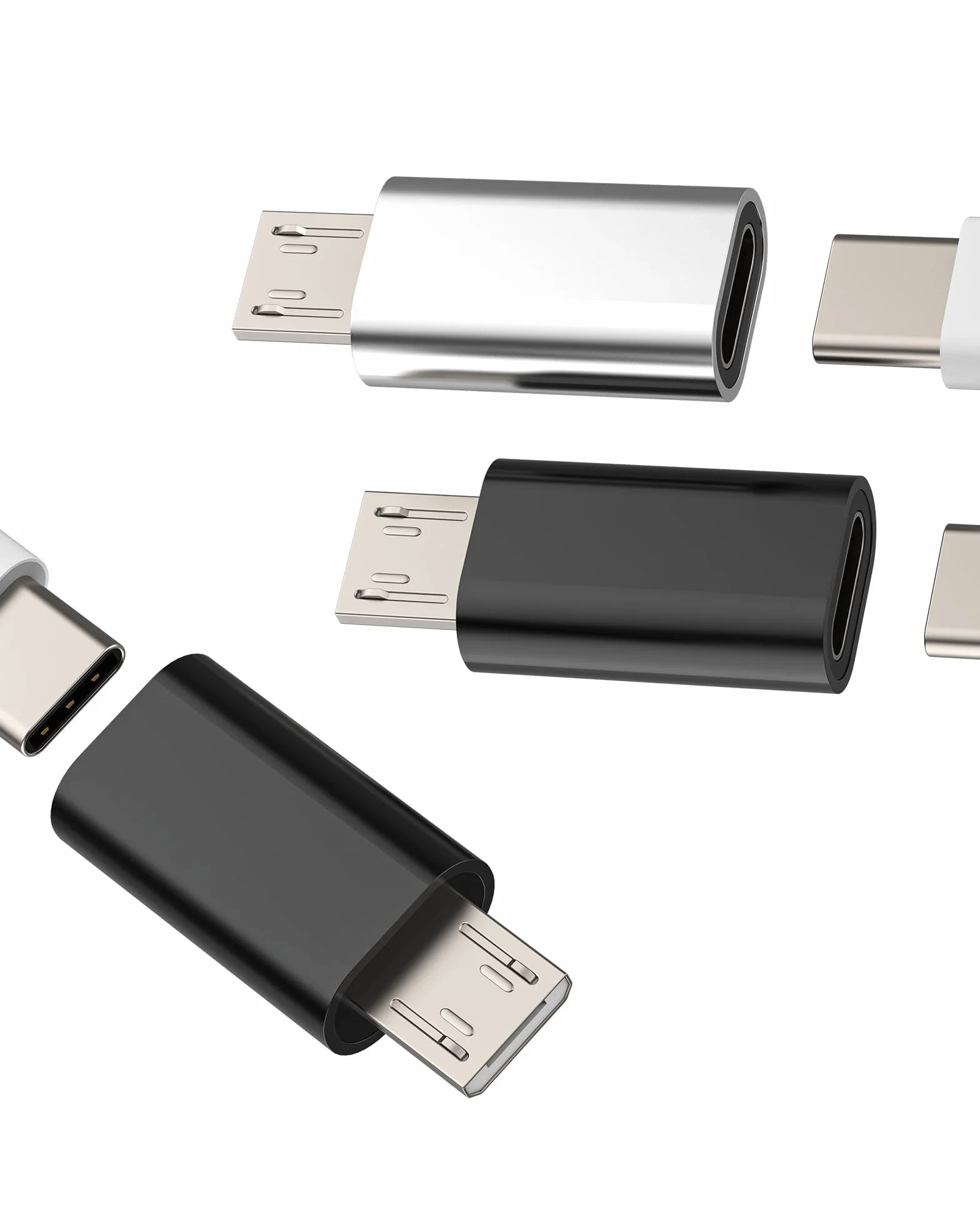 Adattatore USB C Micro USB (3 confezioni) cavo tipo C femmina a micro USB maschio compatibile Samsung S7 ricarica dati