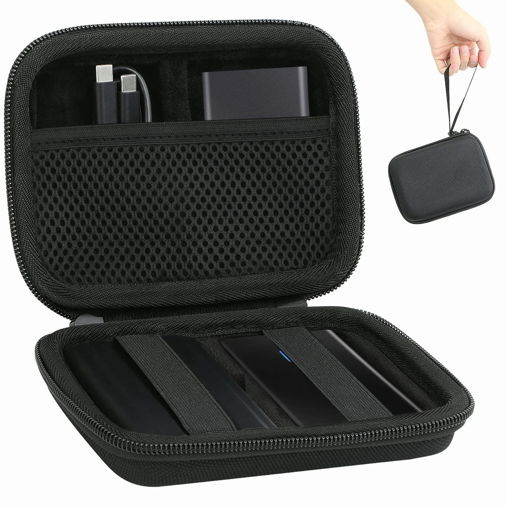 Aenllosi Borsa Case Custodia per Samsung T7/T7 Shield/T7 Touch/T9 SSD Esterno Portatile Hard Disk Esterno (Ferroso)