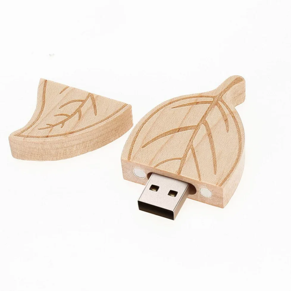 Chiavetta USB da 64 GB, in legno d'acero, USB2.0, 64 GB, con chiavetta USB