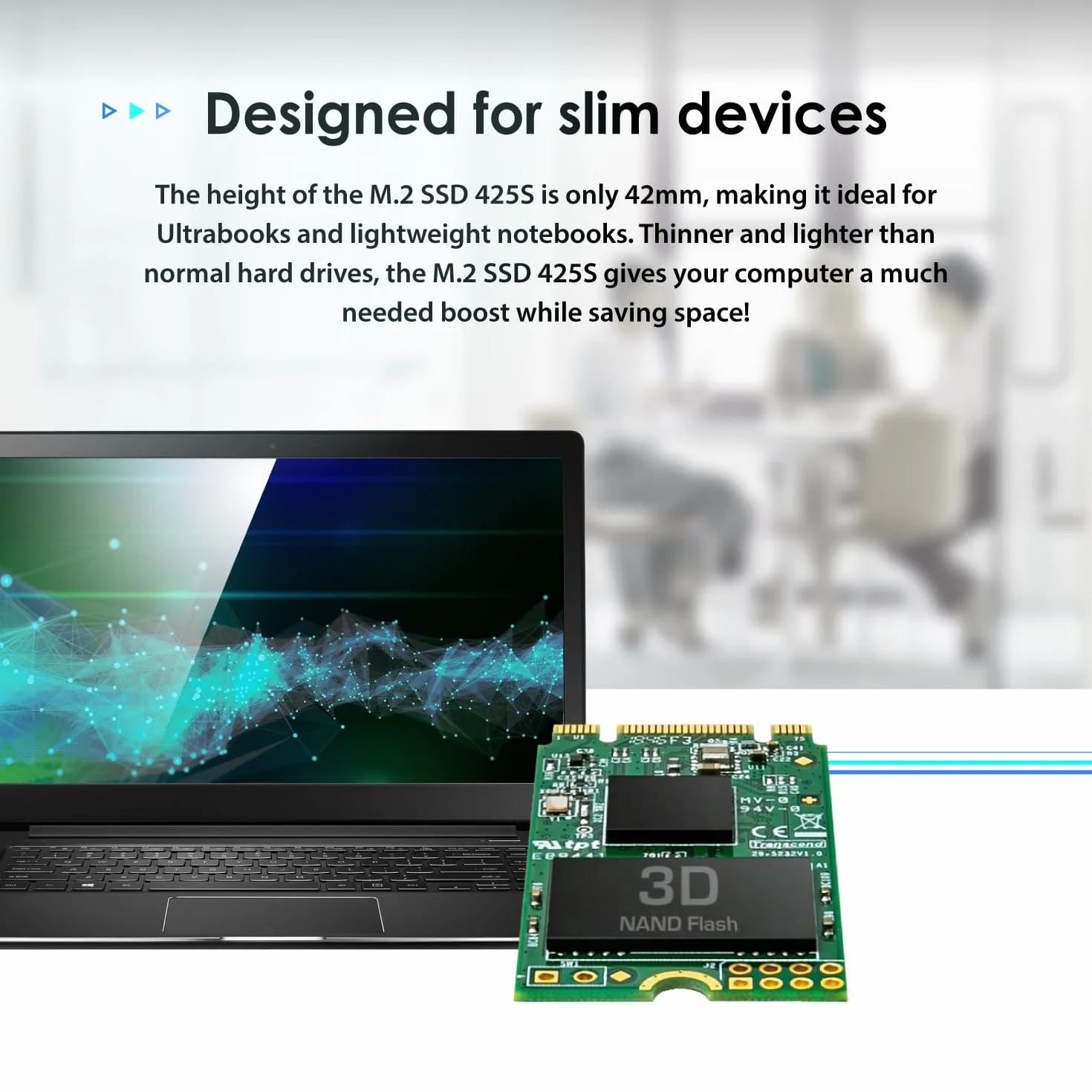 Transcend MTS420S 240GB SSD interno M.2 2242 SATA III 6 Gb/s, memoria 3D TLC NAND - TS240GMTS420S