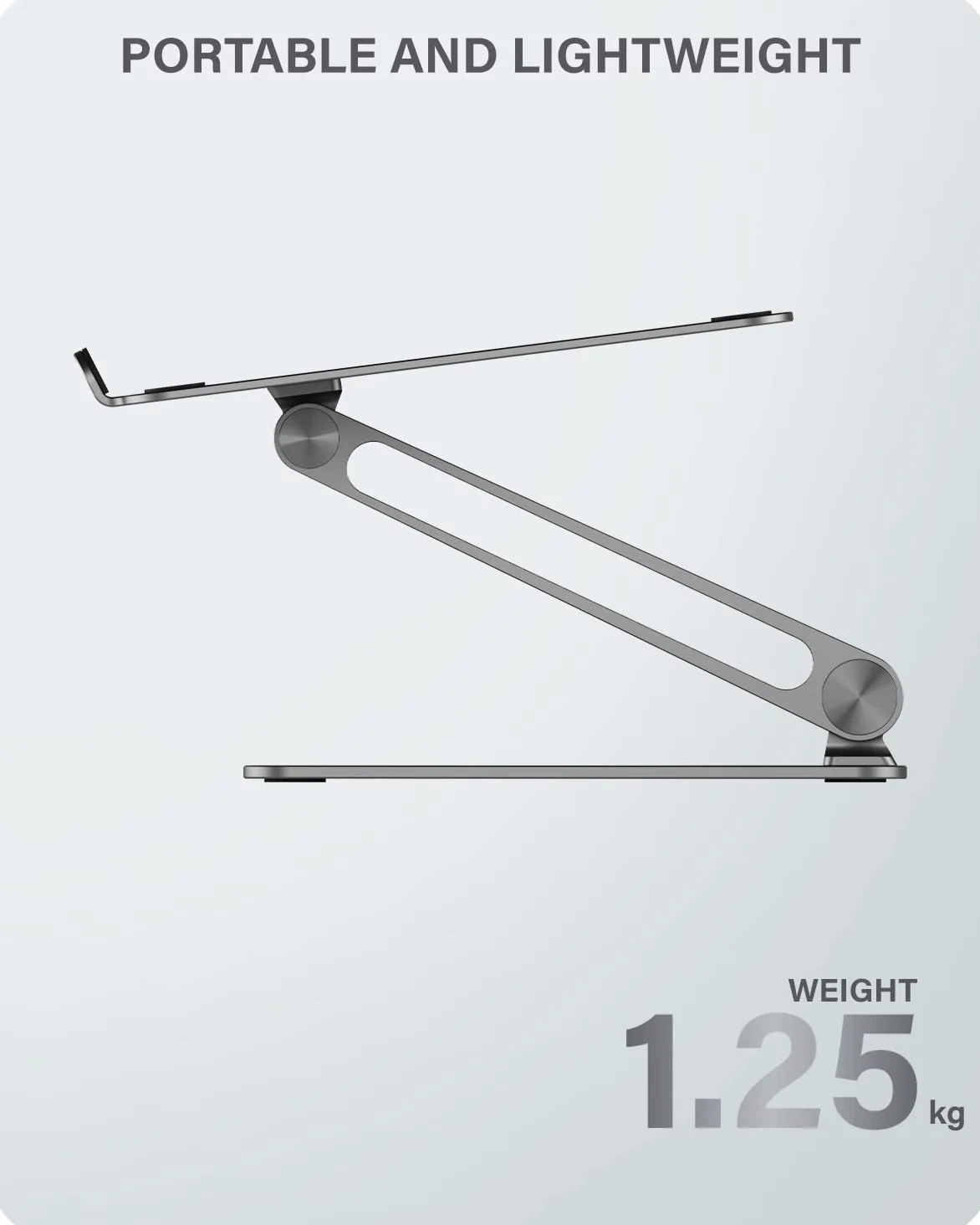 ALOGIC Elite Supporto per laptop regolabile, riser ergonomico con design in alluminio, portatile e robusto, compatibile con MacBook Pro, MacBook Air, Dell XPS, Chromebook e altro.