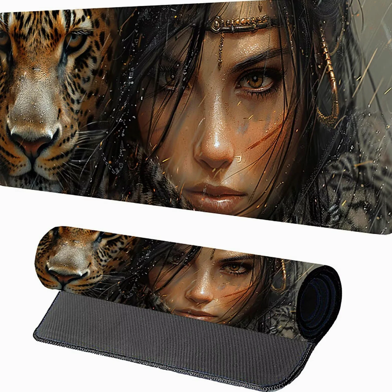 Tappetino Mouse XXL 1500 x 800 mm, Tappetino Mouse Donna, Gaming Mousepad Migliorare la Velocità e la Precisione, Mouse Pad con Base in Gomma Antiscivolo, Ufficio Accessori Gaming, Verde Y-3569