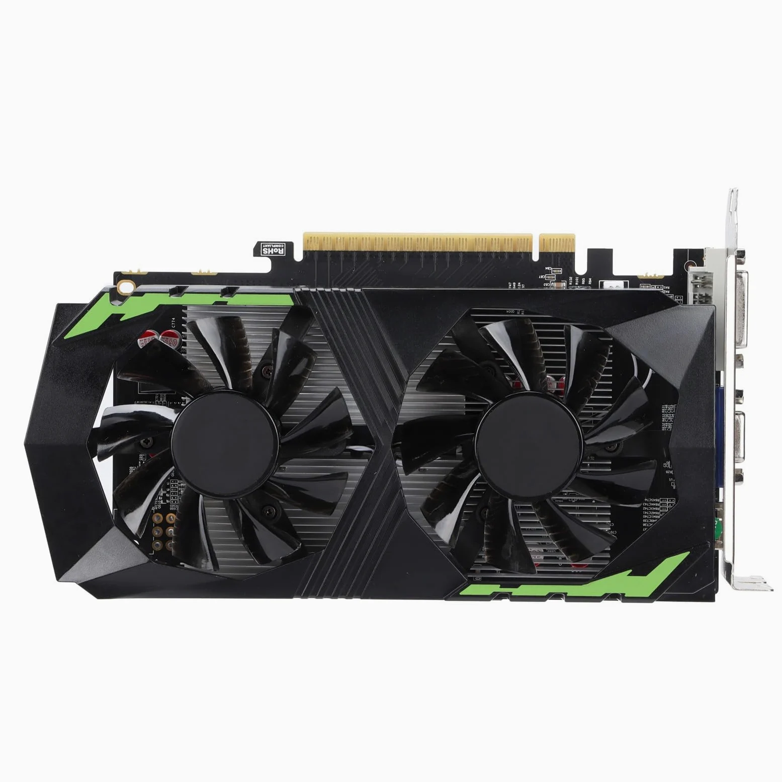 VBESTLIFE Scheda Grafica 1050TI da 4 GB, GPU DDR5 128 Bit, Scheda Video da Gioco PCIE 2.0 da 1350 MHz, Scheda Grafica per Computer Desktop con Porte HDMI, DVI, VGA