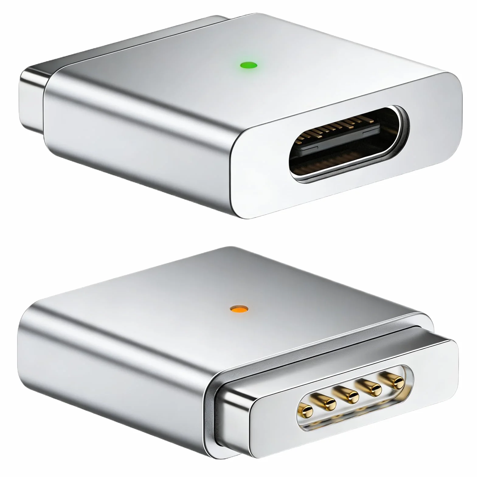 1 adattatore da USB C a magnetico per Magsafe 2,PD 100W T teste da tipo C a magnetico 2 Power Converter di ricarica, compatibile con MacBook 15inch A1398/MC976/MD506/ME665/ME293/ME294 2013-2015