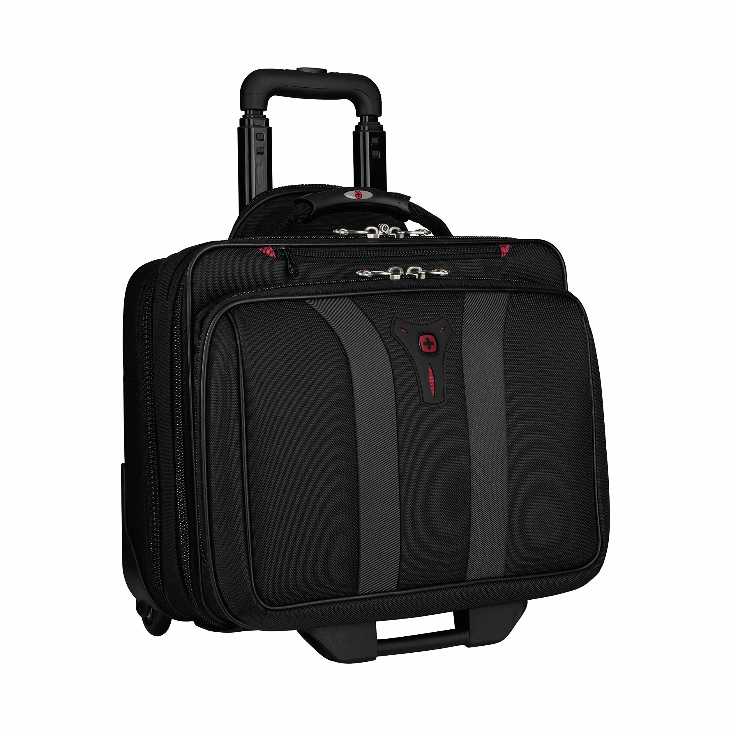 WENGER Cartella con Ruote Granada, Borsa Trolley Porta PC, Notebook 15,6”, 24 l, Uomo Donna, Ufficio Lavoro Università Scuola, Nero, 600659