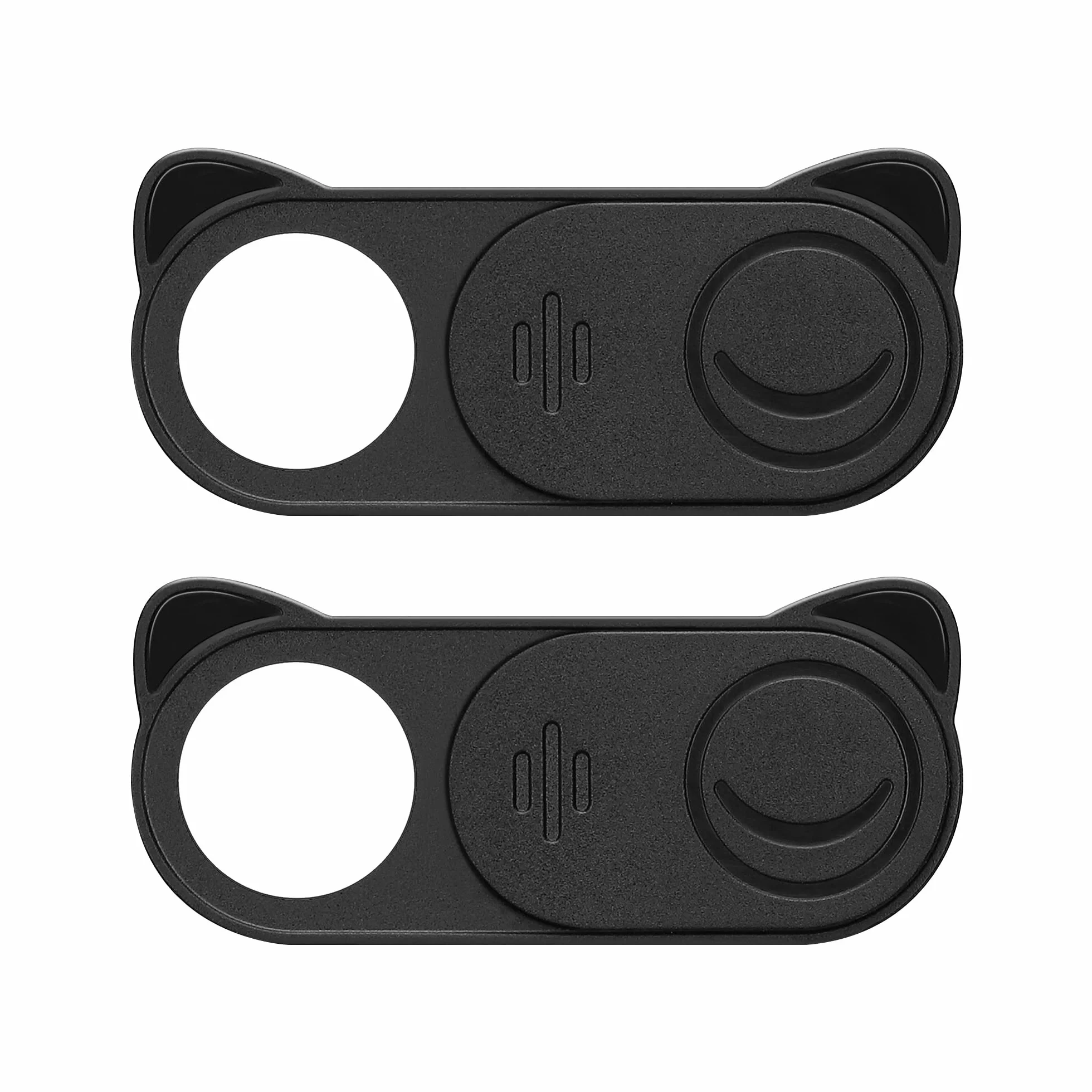 kwmobile Set 2X Webcam Cover Compatibile con Camera Cover - Copri Telecamera PC Tablet Notebook - Copertura Webcam Nero