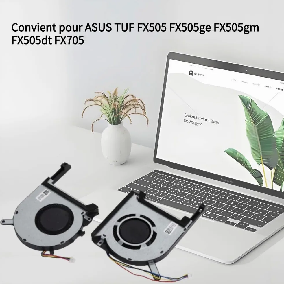 TUF Gaming, 2 Ventole di Raffreddamento CPU GPU per Laptop Fa506 Fx505g Fx505 F TUF FX505ge FX505gm FX505dt FX705 506 Fx505dy Fx505gt Sostituzione per