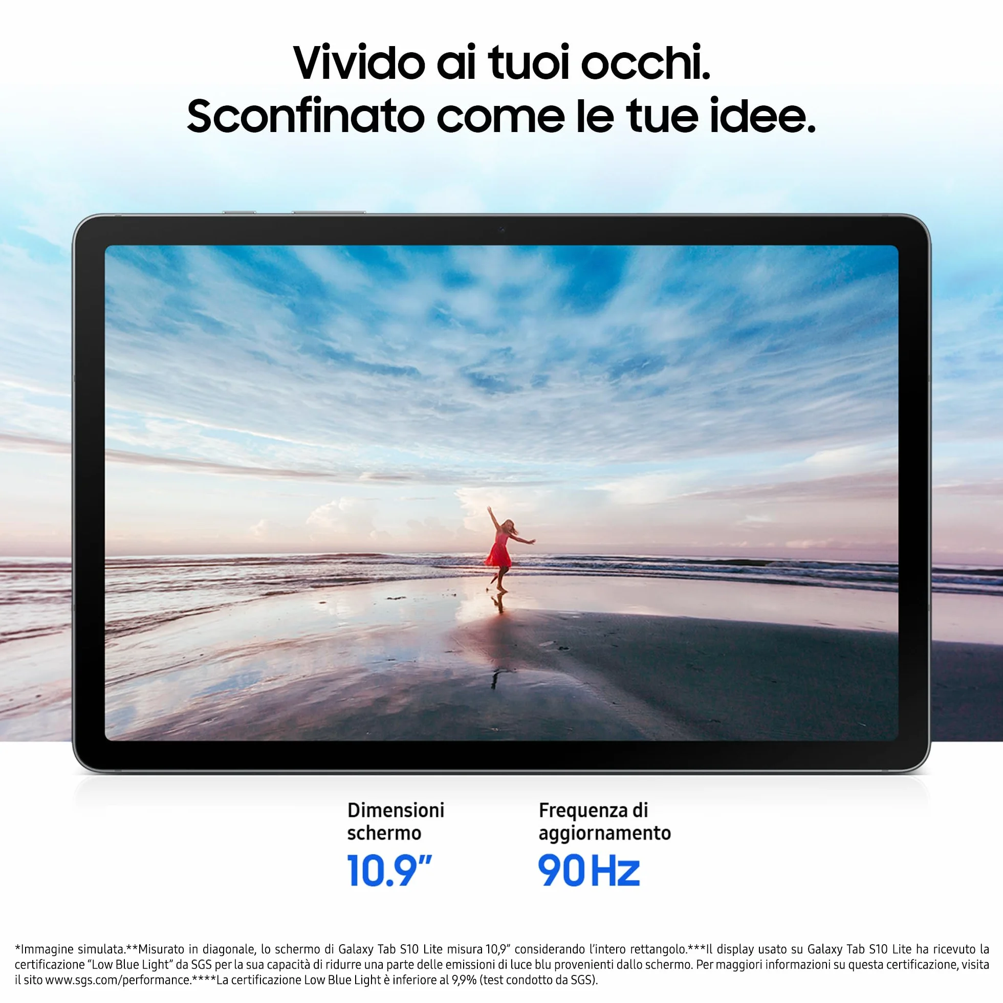 Samsung Galaxy Tab S10 Lite, 3 anni di garanzia, Tablet Android, WiFi, 6GB RAM, 128GB, 10.9" Dispaly LCD, S Pen, Android 15, Gray [Versione italiana]