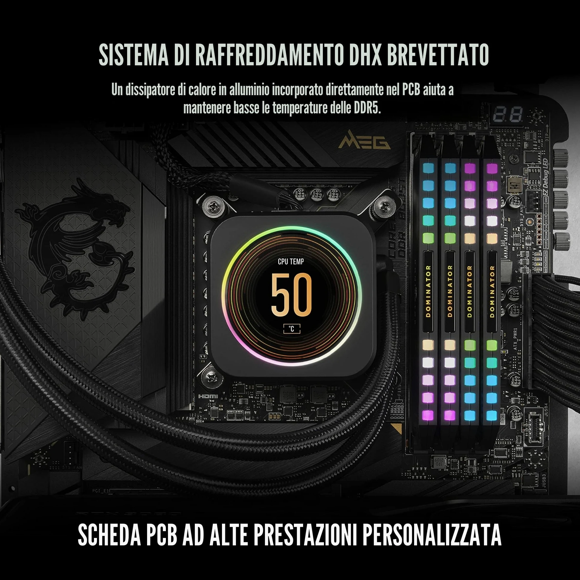 CORSAIR DOMINATOR PLATINUM RGB DDR5 RAM 32GB (2x16GB) 6000MHz CL36 Intel XMP Compatibile ICUE Memoria Per Computer - Nero (CMT32GX5M2X6000C36)