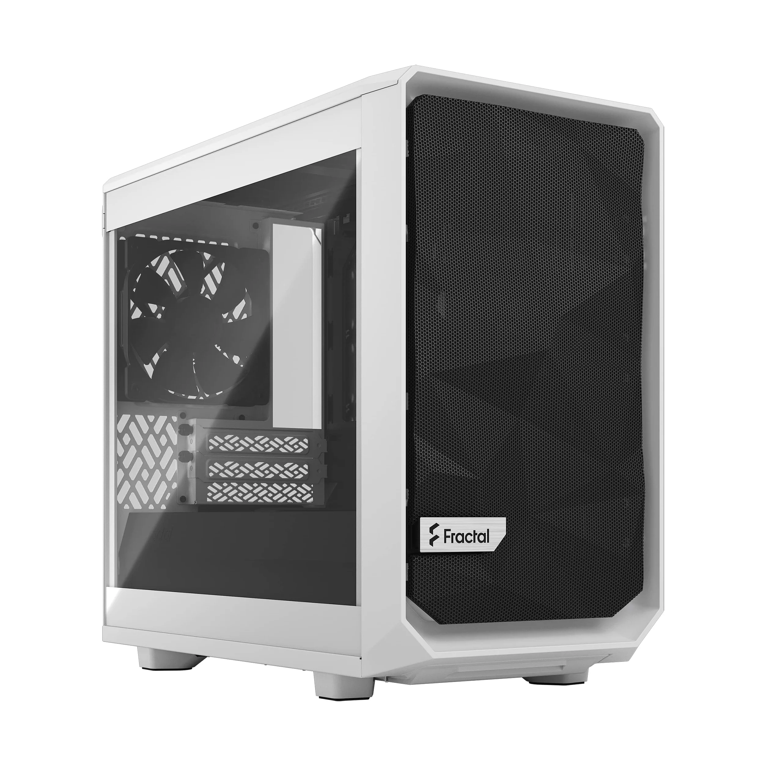 Fractal Design Meshify 2 Nano - MinI-Itx Tower (geh?rtetes Glas) - Keine Spannungsversorgung (atx) - Wei? - Usb/audio (fD-C-Mes2N-02)