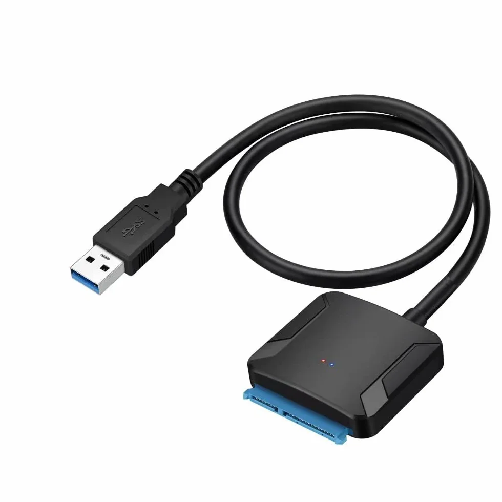 Cavo adattatore da USB a Sata con spina standard britannica, connettore da USB 3.0 a SATA a 22 pin per unità SSD/HDD da 2,5" da 3,5"