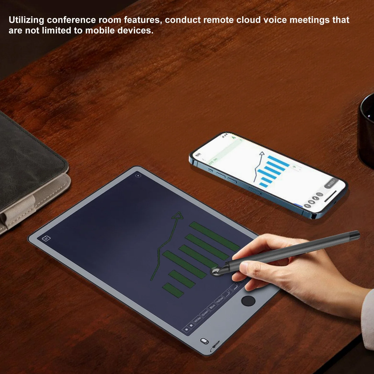 ASHATA Set di Schede di Scrittura di Penna Intelligente Digitale, Tablet a Mano AI con Note di Incontro Vocale di Archiviazione Cloud in Tempo Reale