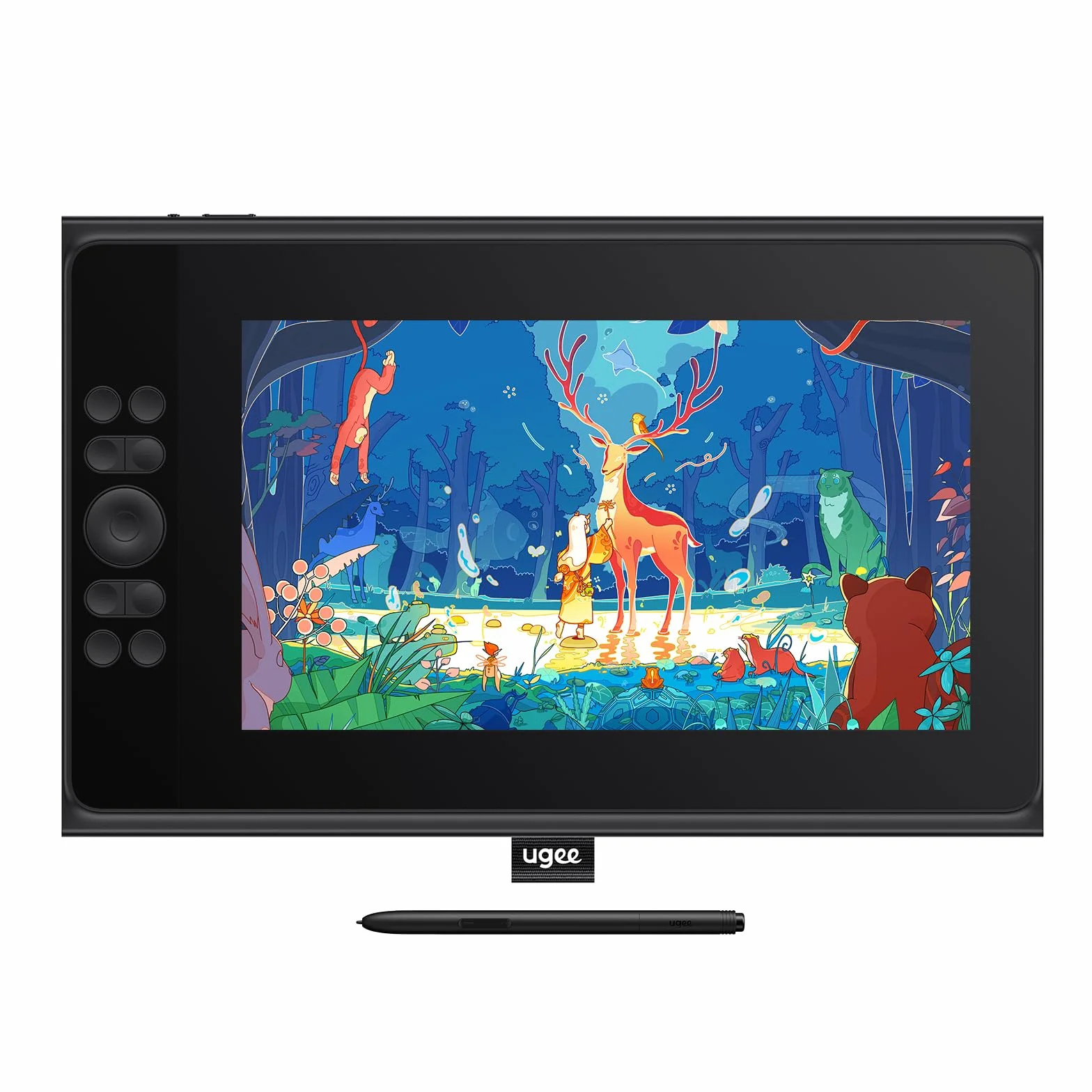 ugee tavoletta grafica con schermo UE12 PLUS 11,9 pollici,147% sRGB Ultra-Wide Color Gamut ideale per l'ufficio domestico e l'apprendimento online, nero