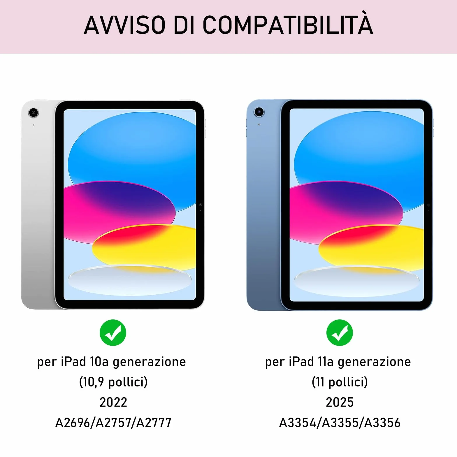 Tastiera ipad 10 Generazione 10.9" 2022/(A16) 11 Generazione 11" 2025 con Custodia, Italiano QWERTY Rimovibile Tastieras ipad 10/11, Slim Cover ipad 10 Generazione con tastiera,Rosa