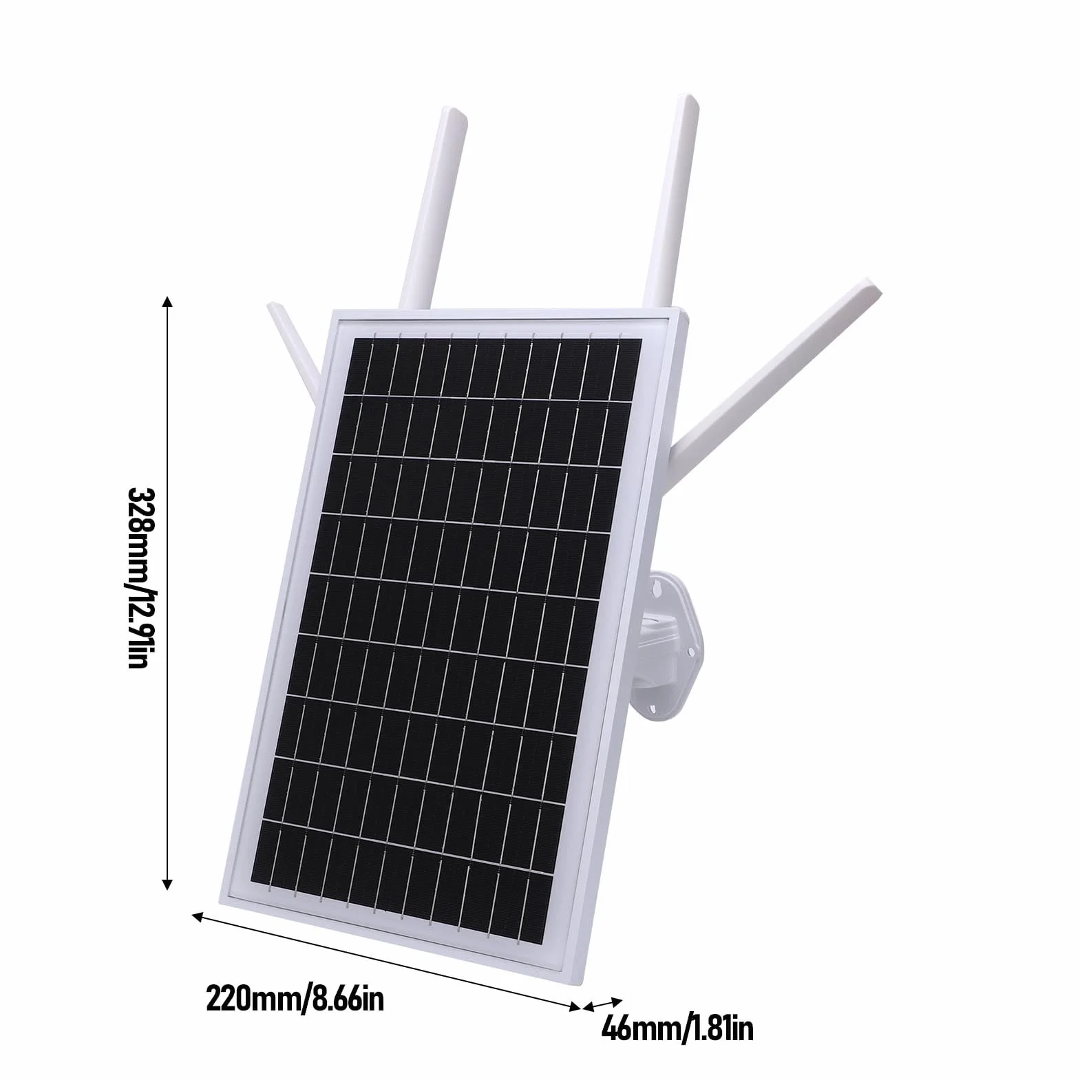 Fdit Router Modem 4G LTE con energia solare da 15 W, Estensore WiFi con energia solare all'aperto IP66 Router wireless impermeabile (versione europea (B1/3/7/8/20/28a/40)
