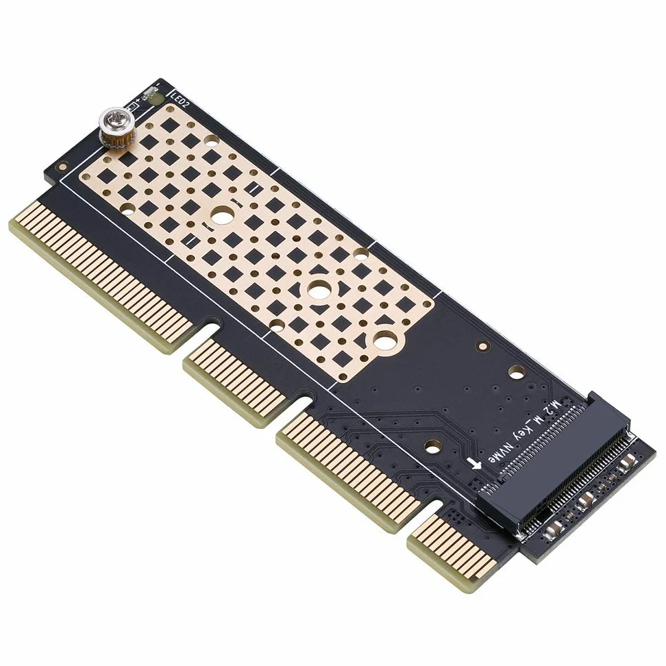 Yateng M.2 SSD a PCIe card, Nvme PCIe AHCI a PCI Express x16 dissipatore di calore, supporto adattatore SSD M.2 Key m 2230,2242,2260,2280 SSD to PCI-E 3.0 X4 compatibile per PC desktop