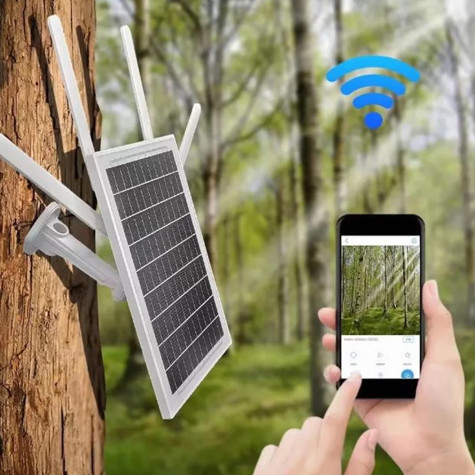 Fdit Router Modem 4G LTE con energia solare da 15 W, Estensore WiFi con energia solare all'aperto IP66 Router wireless impermeabile (versione europea (B1/3/7/8/20/28a/40)