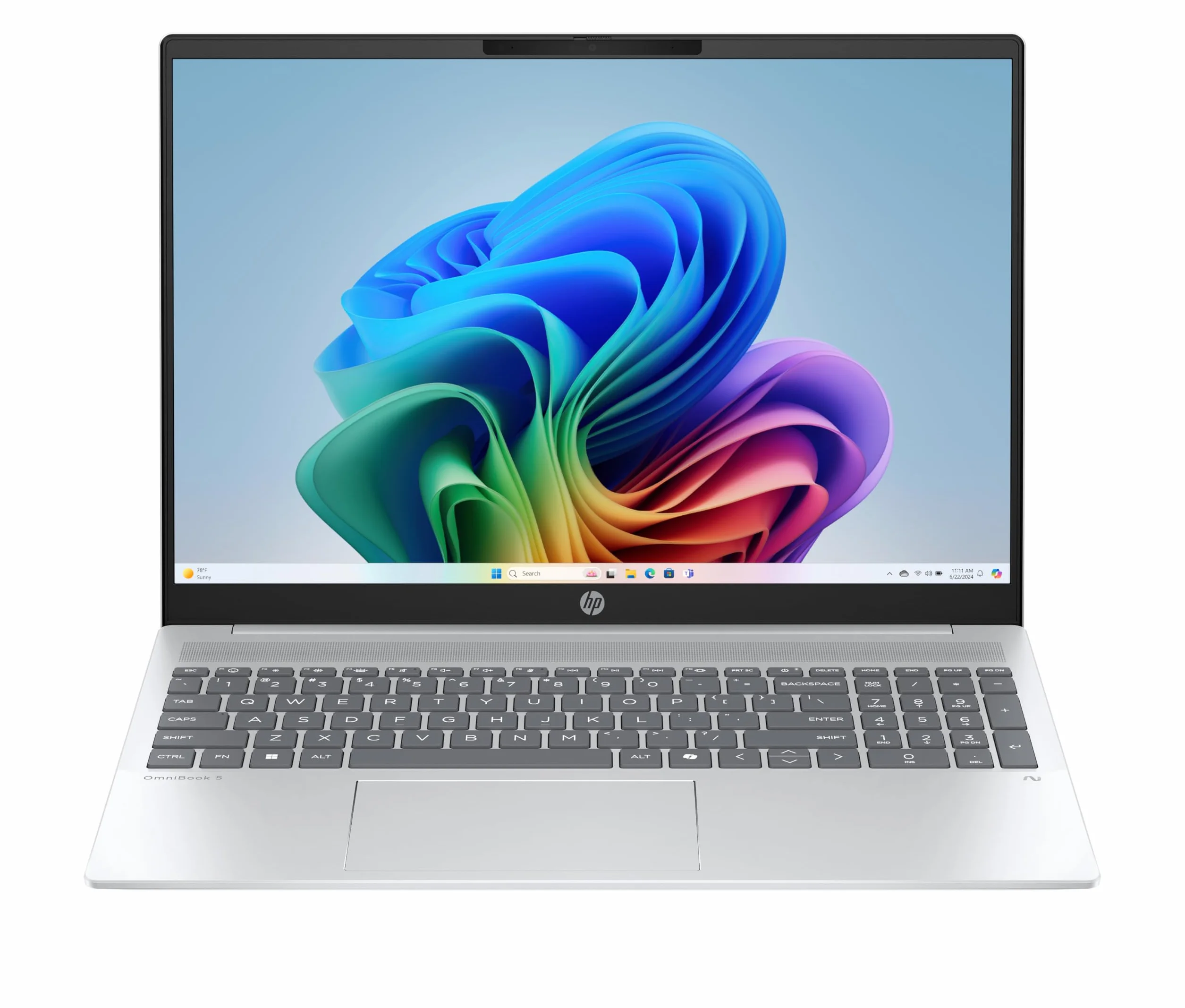 HP OmniBook 5 16-ag1004s Notebook AMD Ryzen AI 7 350 24GB RAM 512GB SSD Windows 11 Tastiera Italiana QWERTY Argento